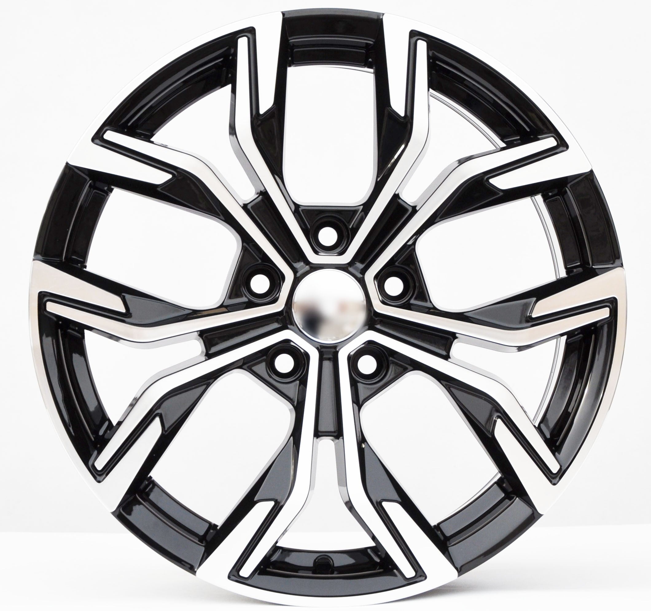 PDW 1518/5920 Alufælge 16" 5x114.3 ET41 – Poleret/sort (sæt á 4)