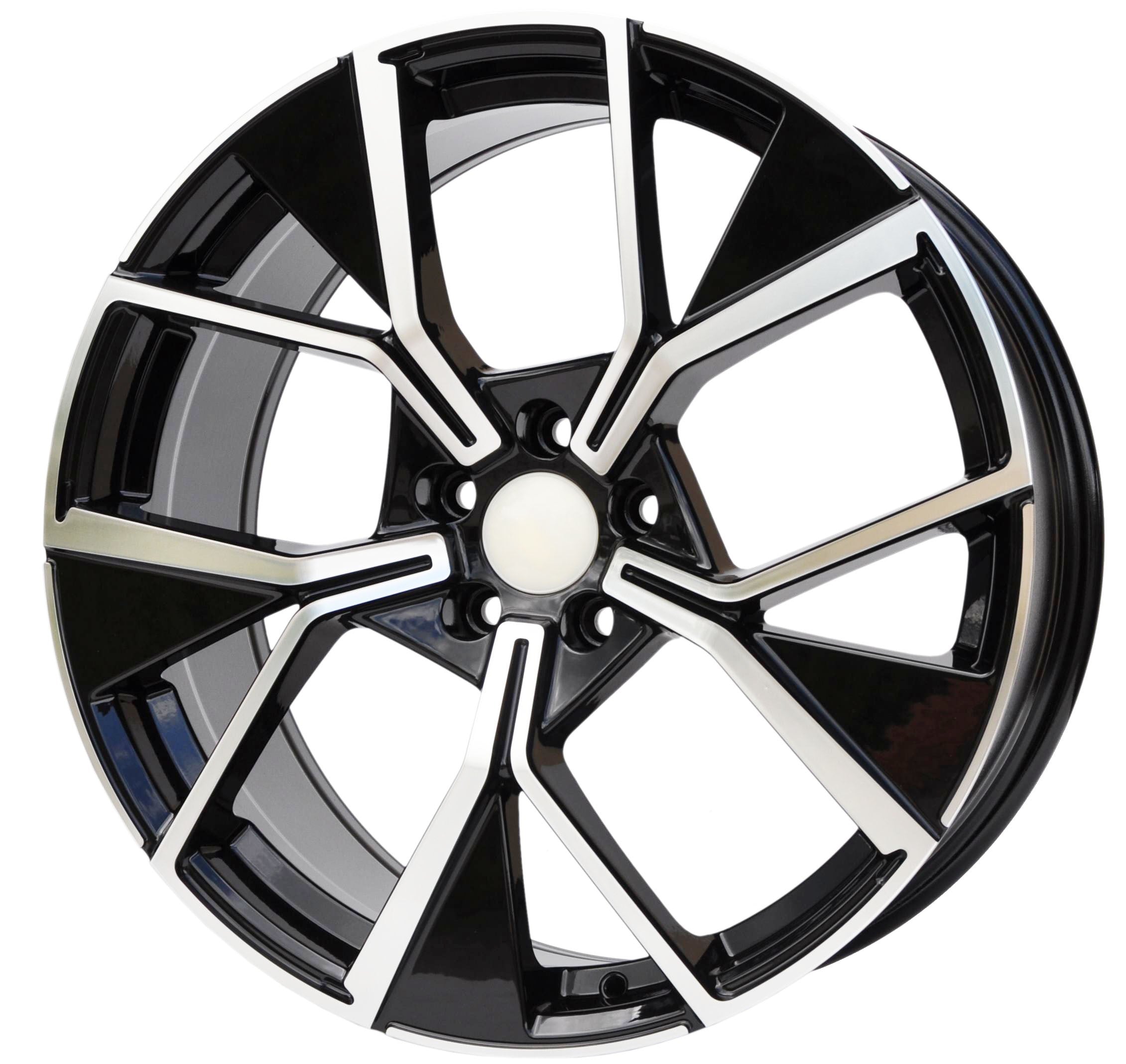 PDW 1196 Alufælge 19" 5x112 ET38 – Poleret/sort (sæt á 4)