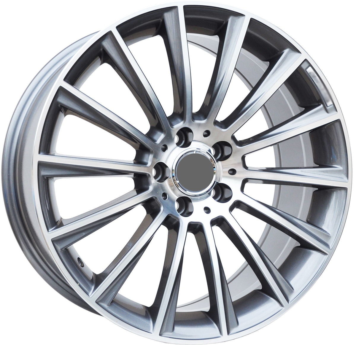 PDW 1048/5482 Alufælge 17" 7,5J 5x112 ET45 – Poleret/grafit (sæt á 4)