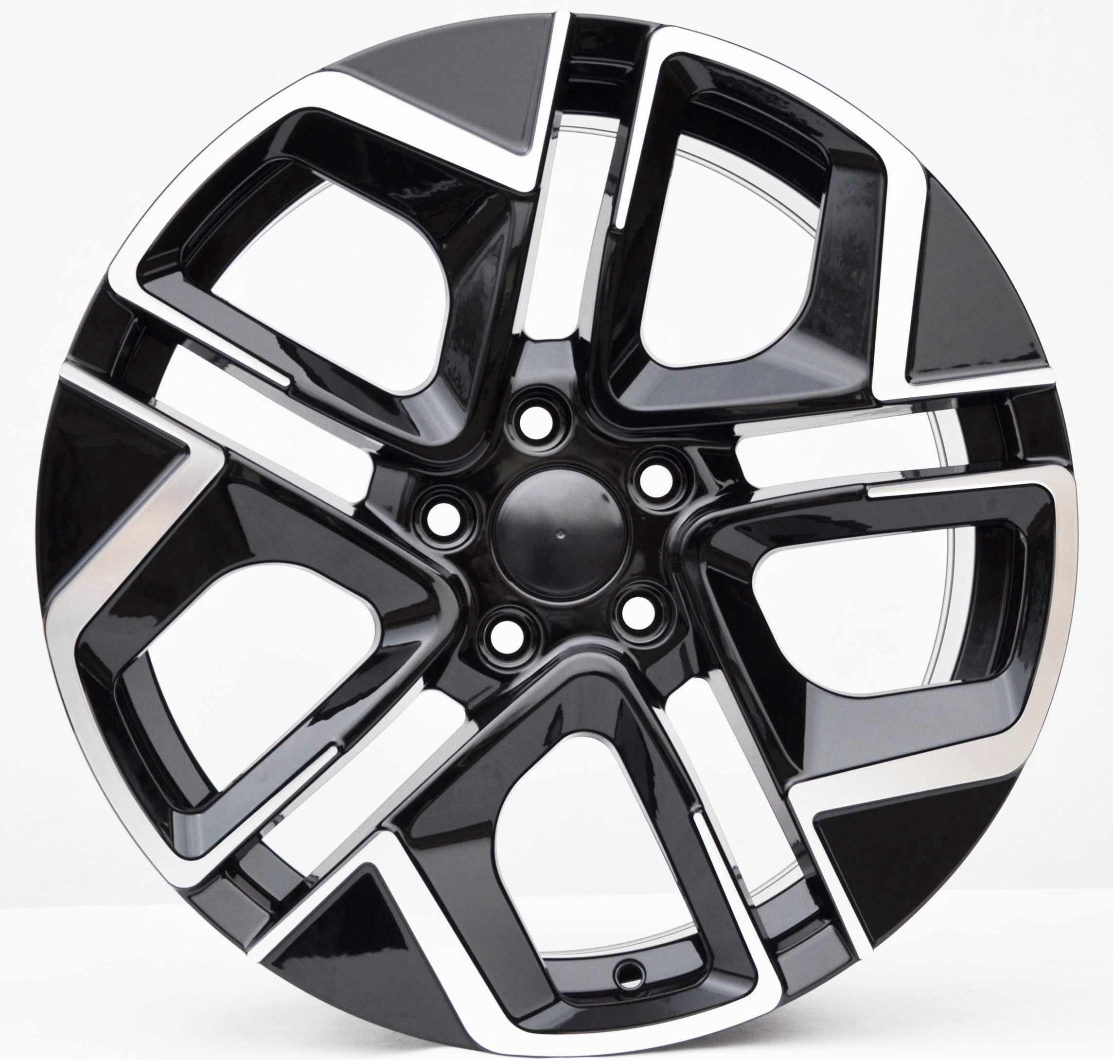 PDW Y1258 Alufælge 18" 5x112 ET51 – Poleret/sort (sæt á 4)