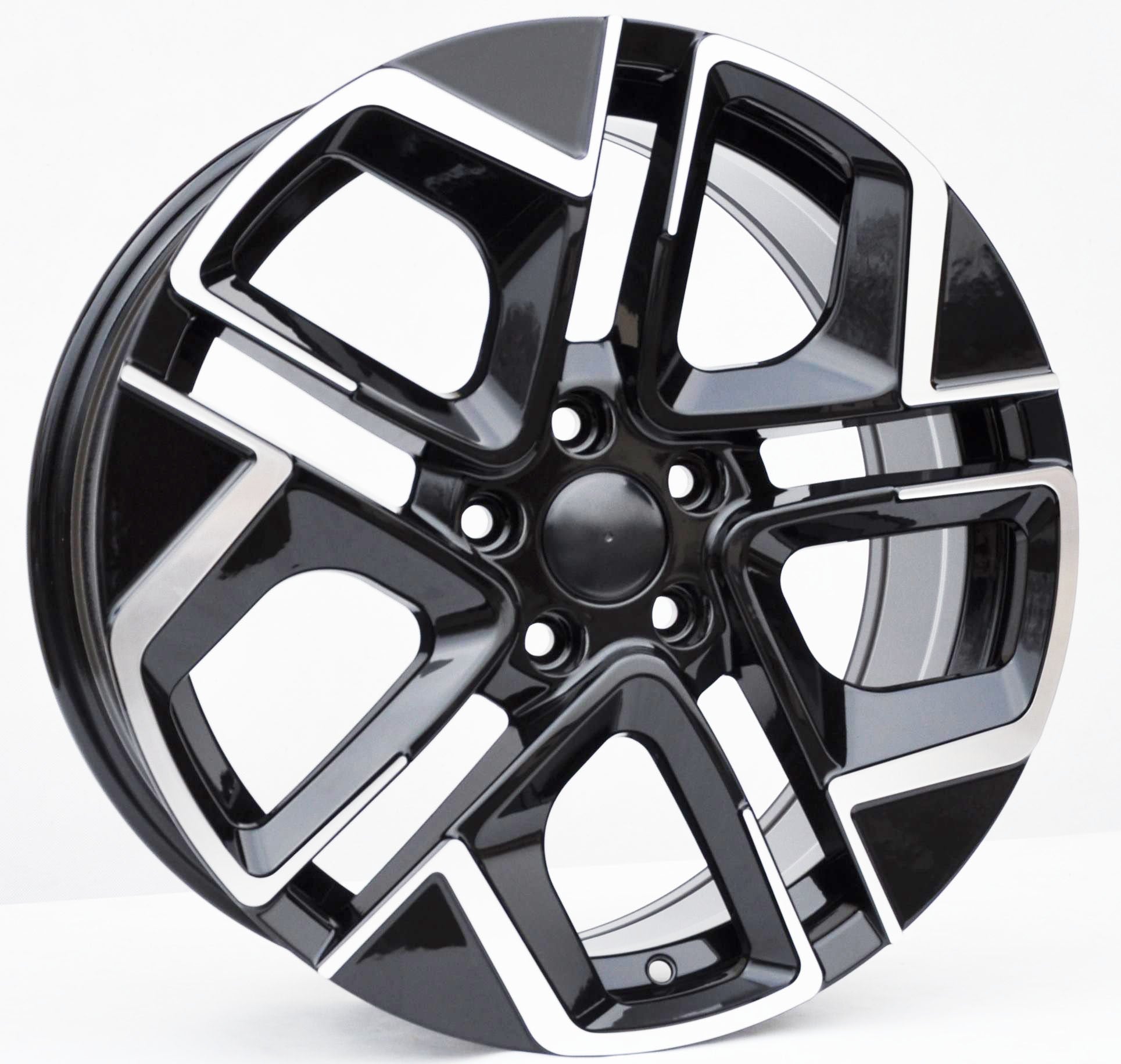 PDW Y1258 Alufælge 18" 5x112 ET51 – Poleret/sort (sæt á 4)