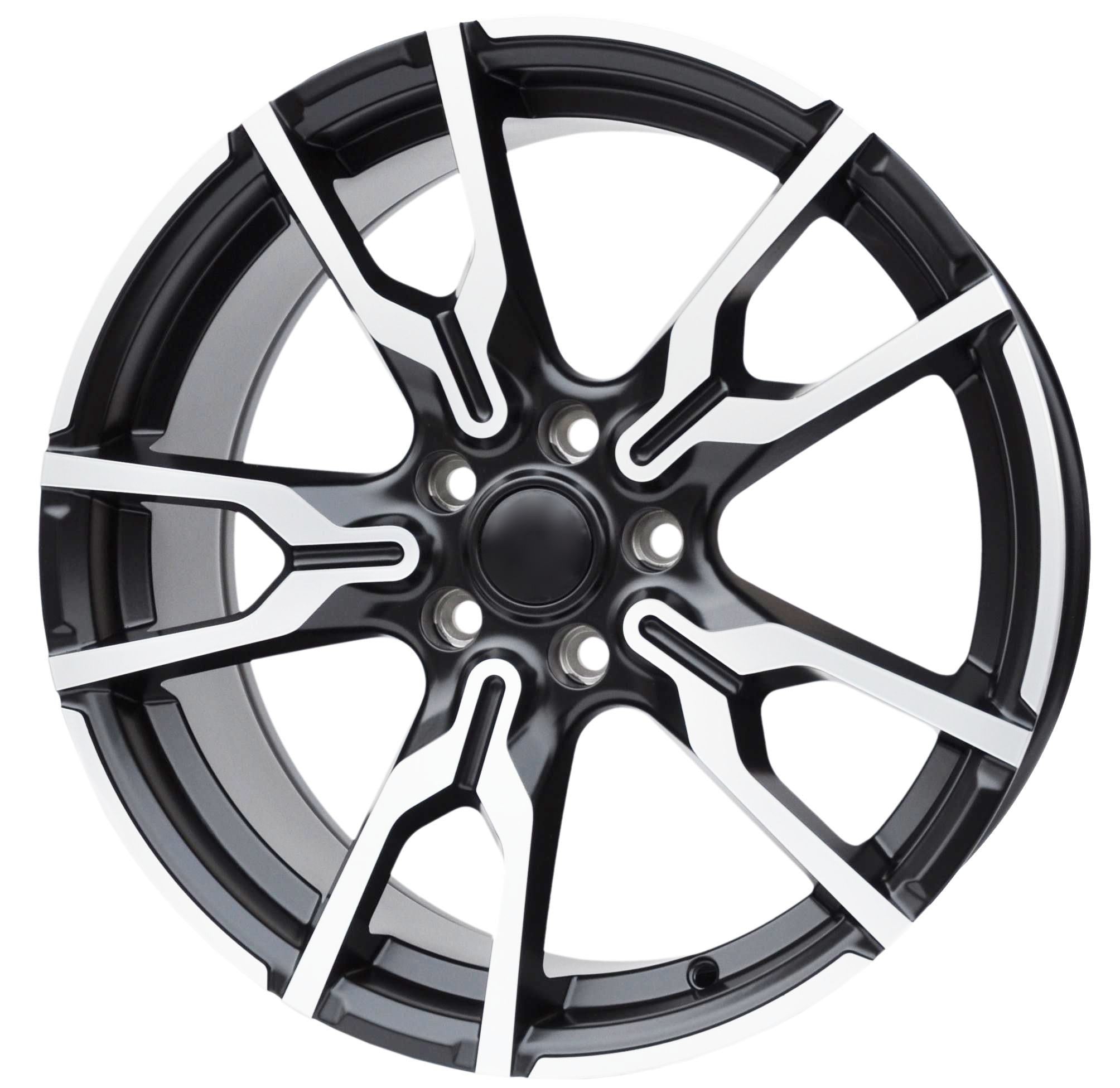 PDW 5662 Alufælge 18" 5x112 ET45 – Poleret/sort (sæt á 4)