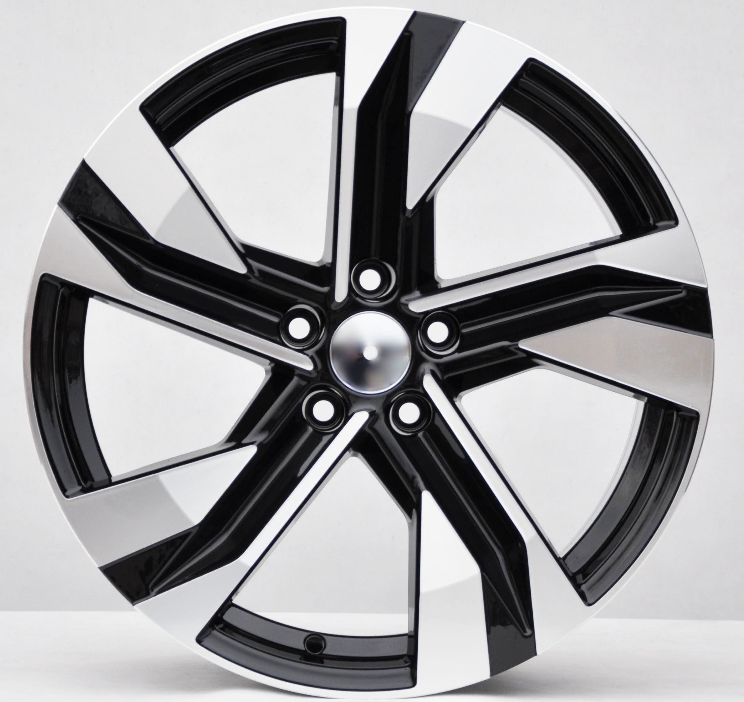 PDW SF502 Alufælge 18" 5x108 ET50.5 – Poleret/sort (sæt á 4)