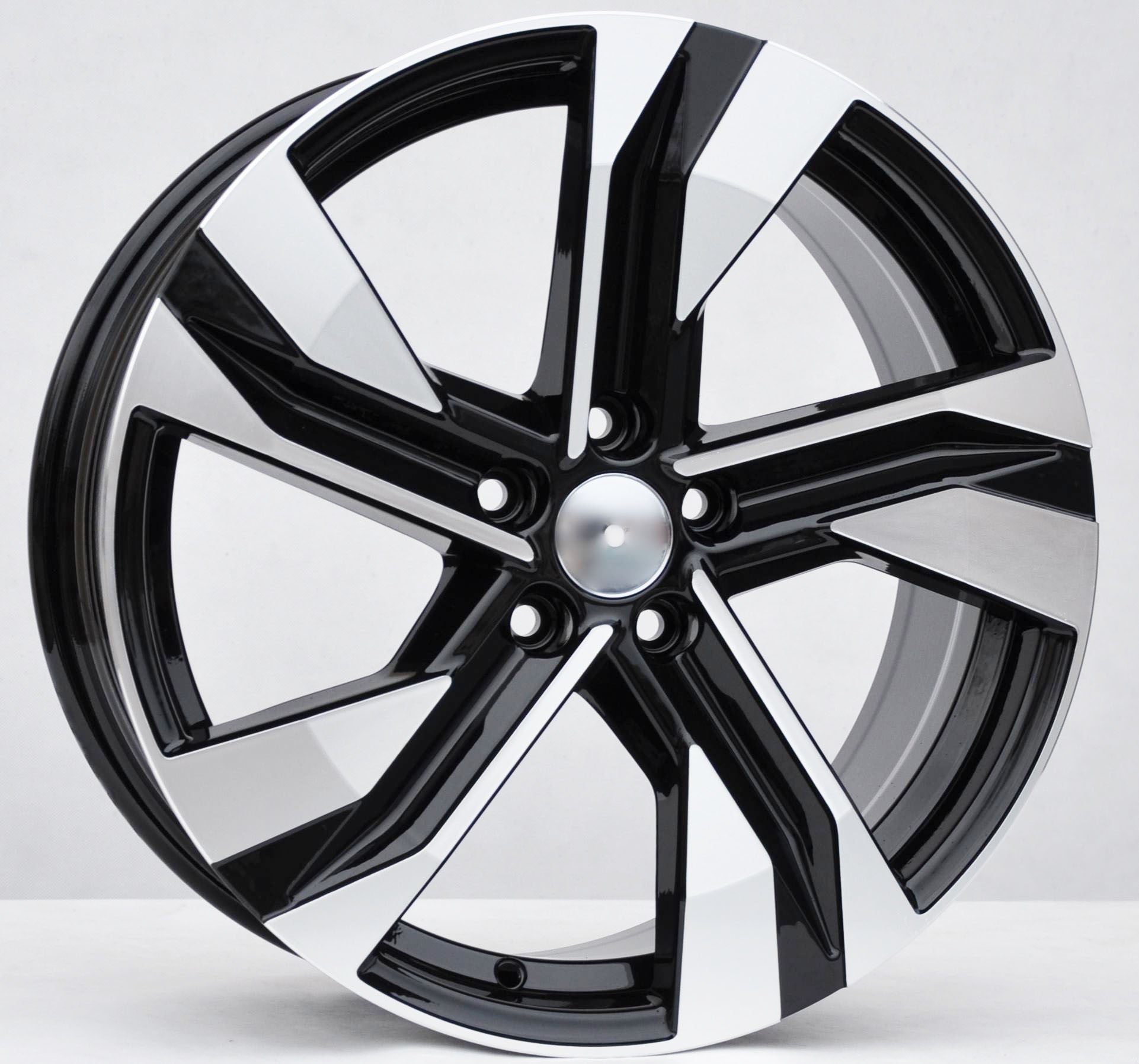 PDW SF502 Alufælge 19" 5x108 ET50.5 – Poleret/sort (sæt á 4)