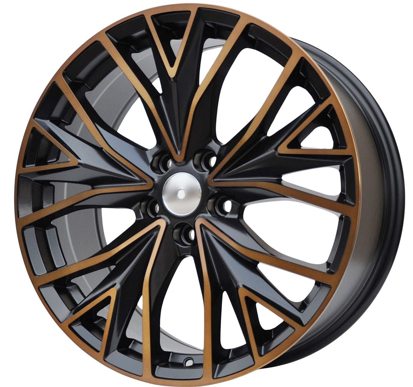 PDW 5922 Alufælge 19" 5x112 ET45 – Sort/półmatowy miedziany (sæt á 4)