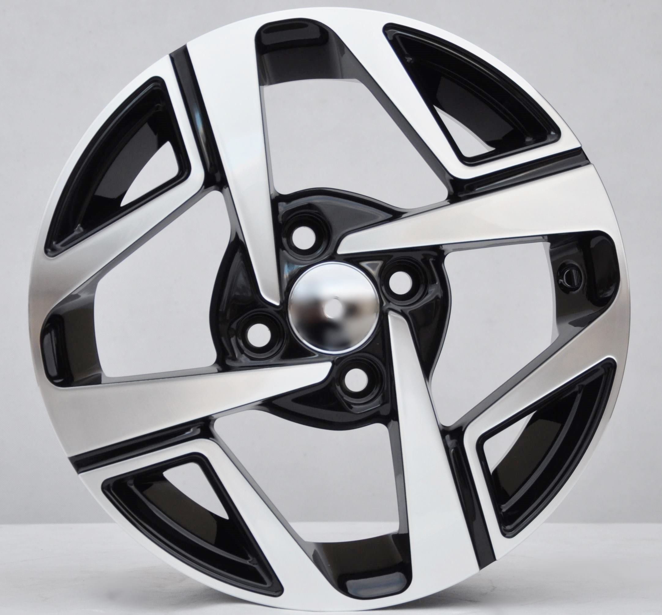 PDW 1245 Alufælge 14" 4x100 ET41 – Poleret/sort (sæt á 4)