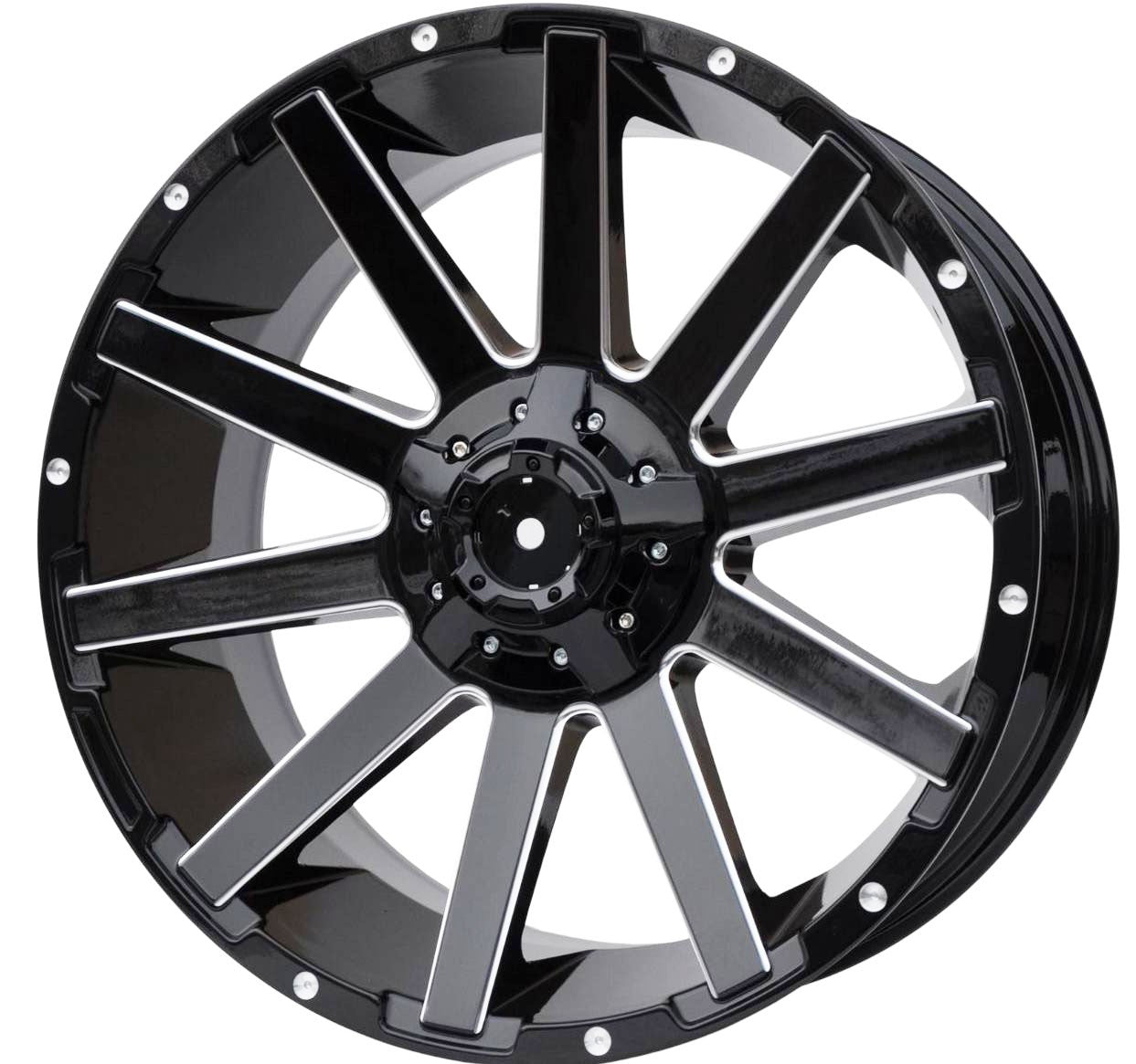Toro Corsa 1443 Alufælge 20" 6x139.7 ET-12 – Sort (sæt á 4)