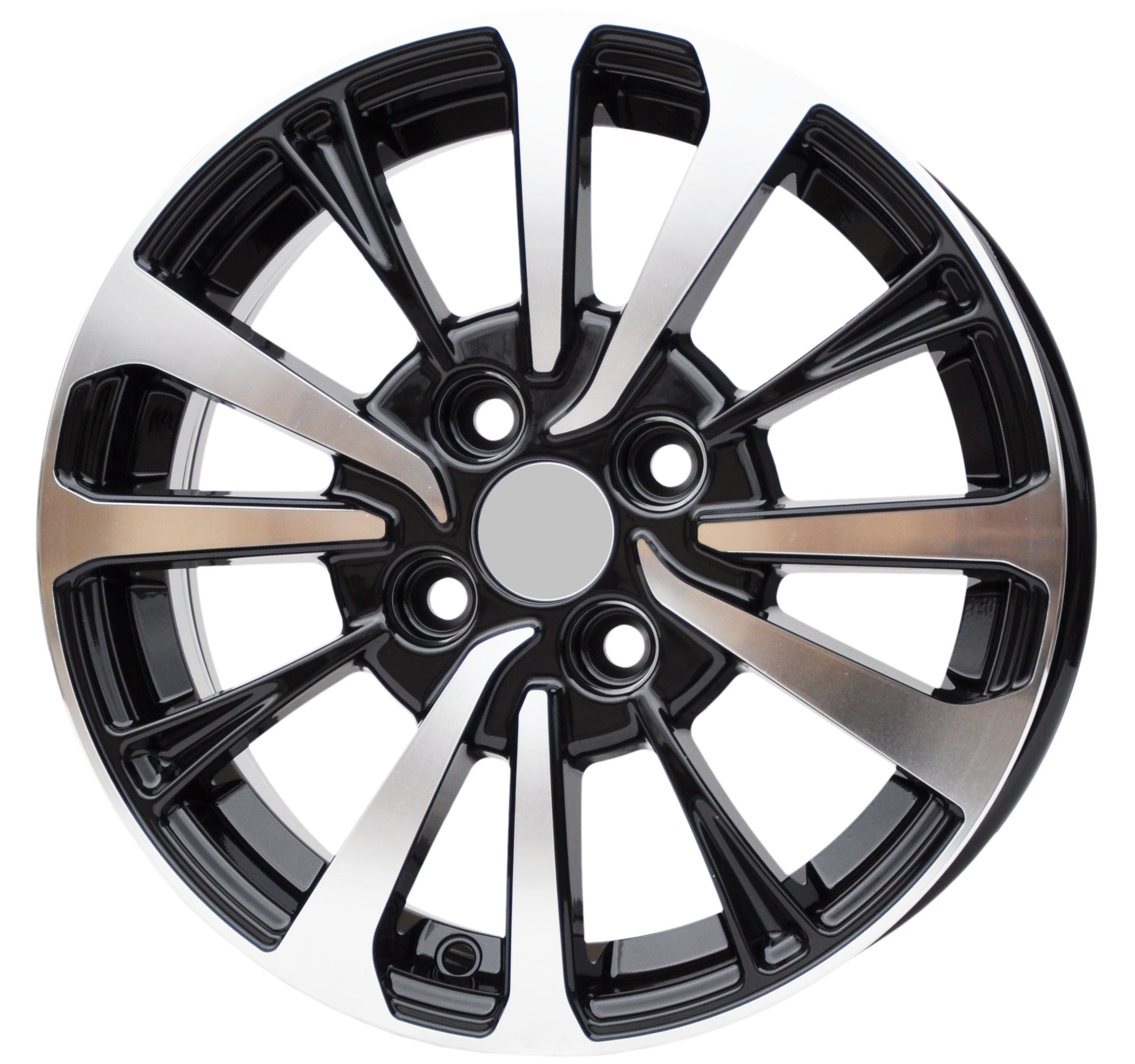 PDW 1846 Alufælge 14" 4x100 ET40 – Poleret/sort (sæt á 4)