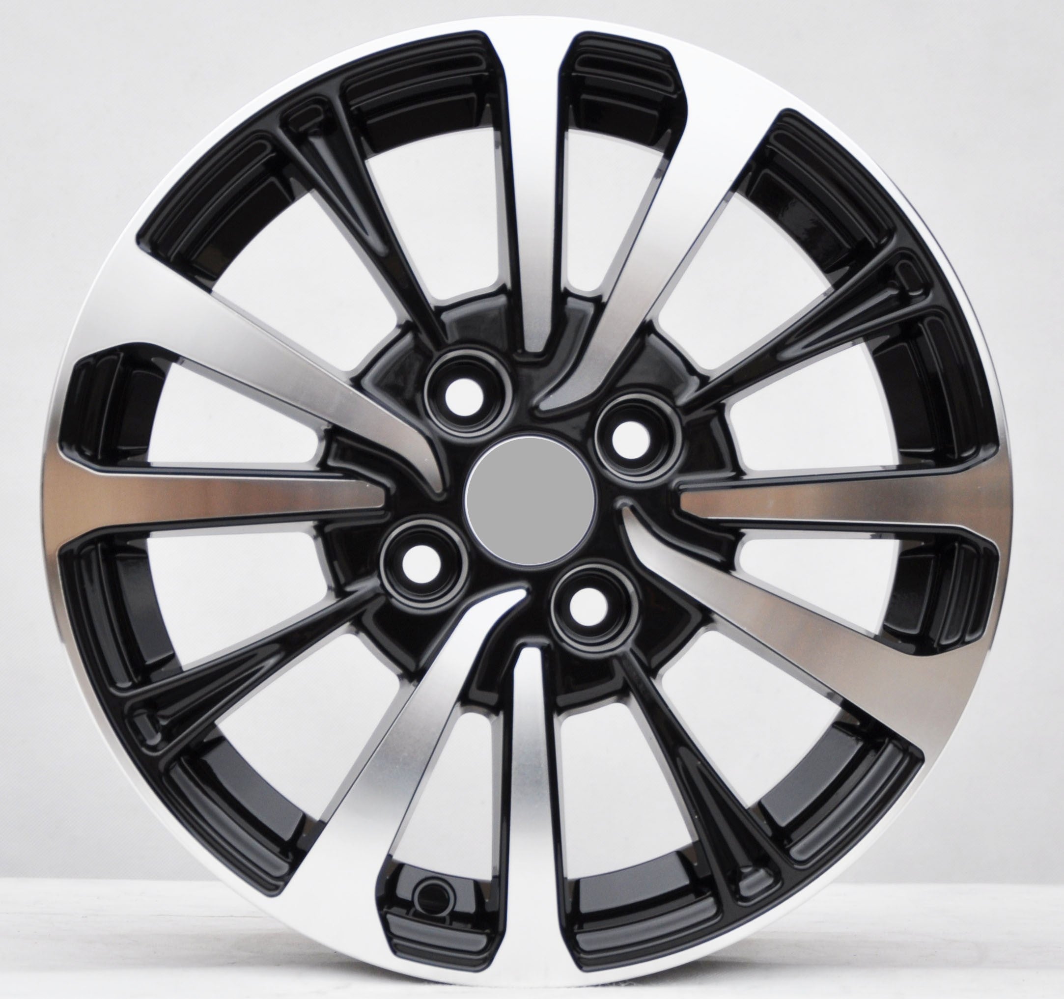 PDW 1846 Alufælge 14" 4x100 ET40 – Poleret/sort (sæt á 4)