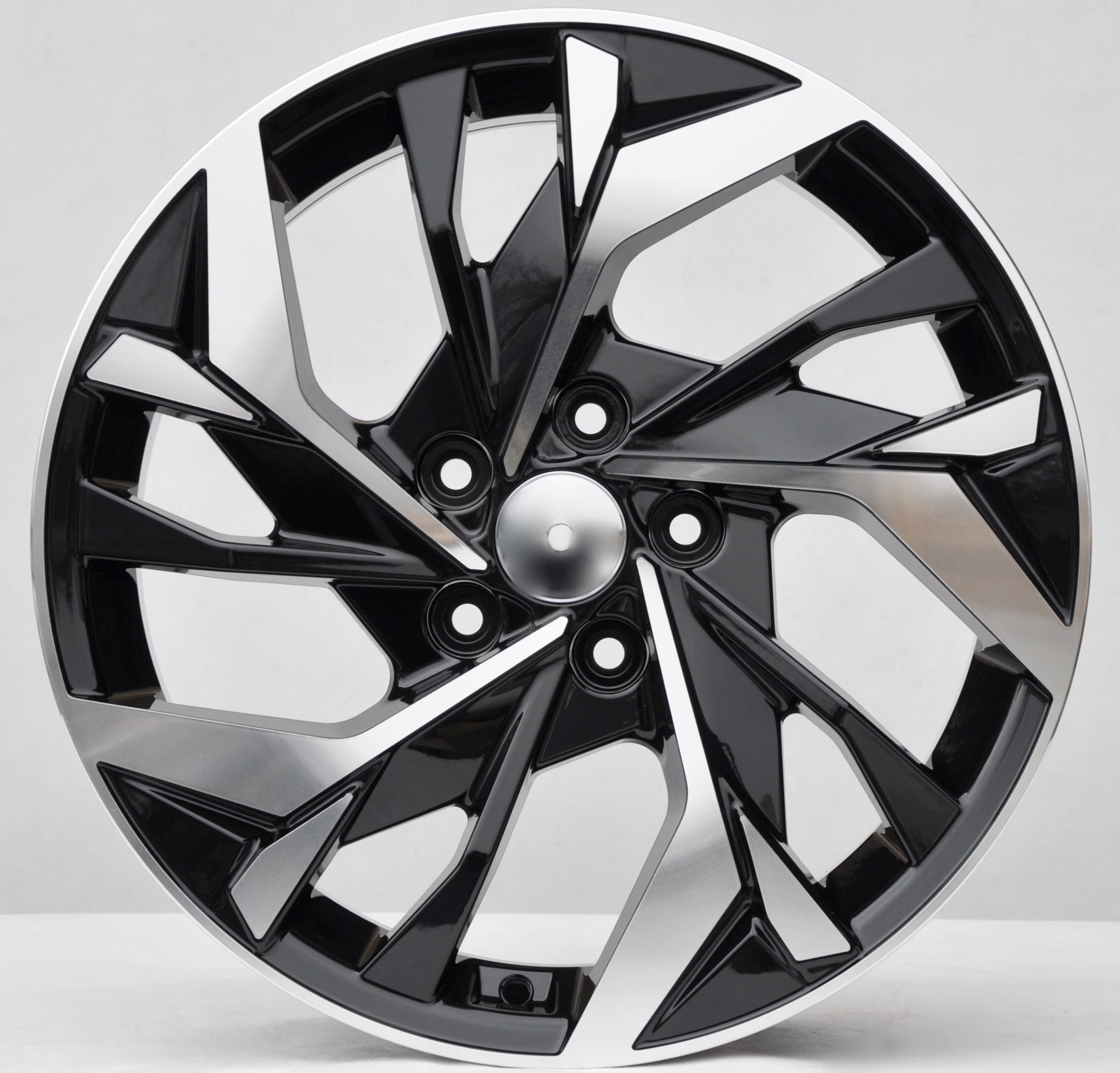 PDW 1953 Alufælge 17" 5x114.3 ET43 – Poleret/sort (sæt á 4)