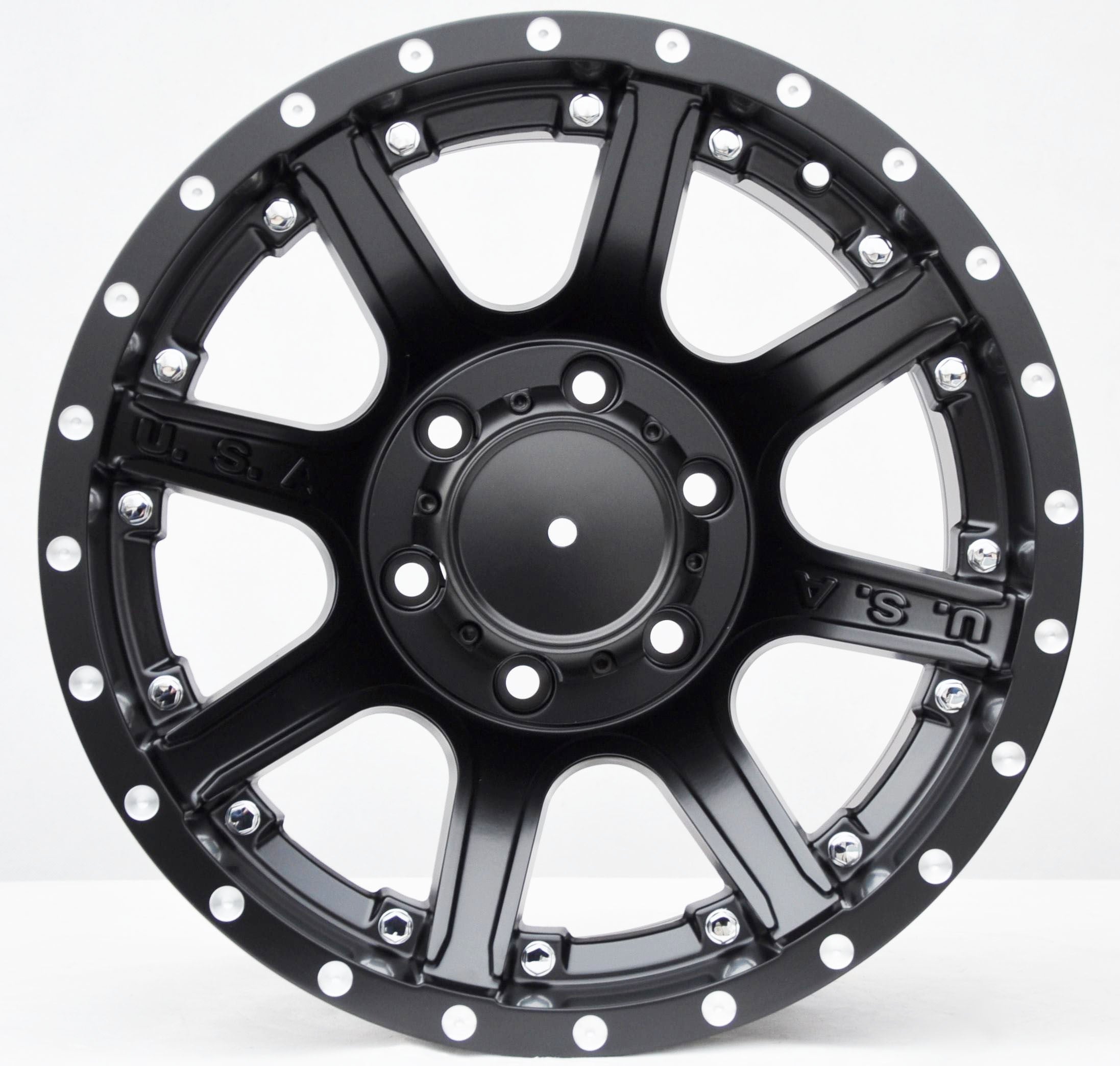 PDW 1494 Alufælge 16" 6x139.7 ET-12 – Sort (sæt á 4)