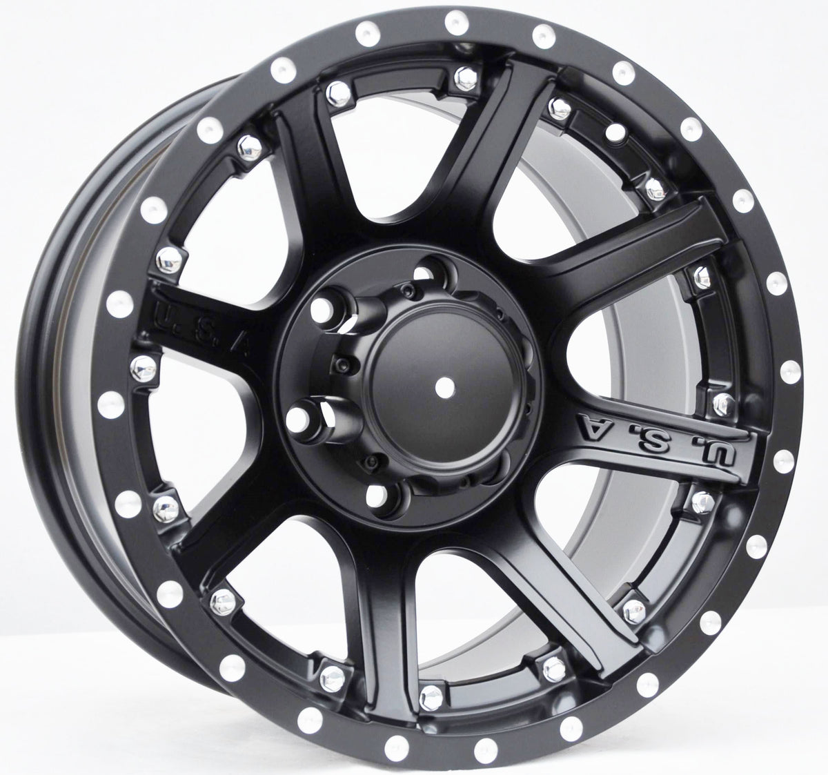 PDW 1494 Alufælge 16" 6x139.7 ET-12 – Sort (sæt á 4)