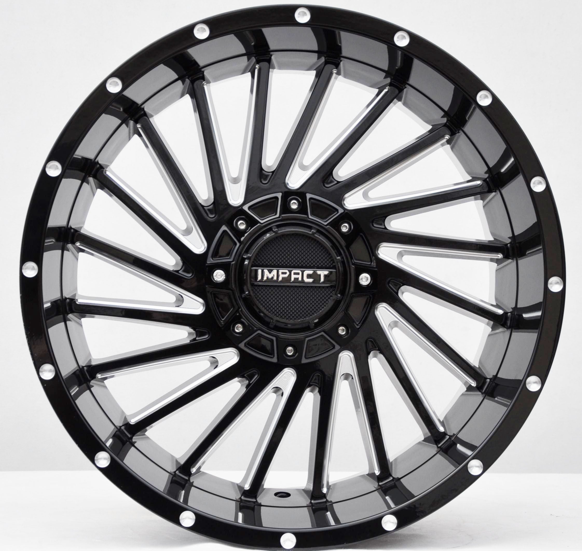 Toro Corsa 18559 Alufælge 20" 6x139.7 ET-12 – Poleret/sort (sæt á 4)