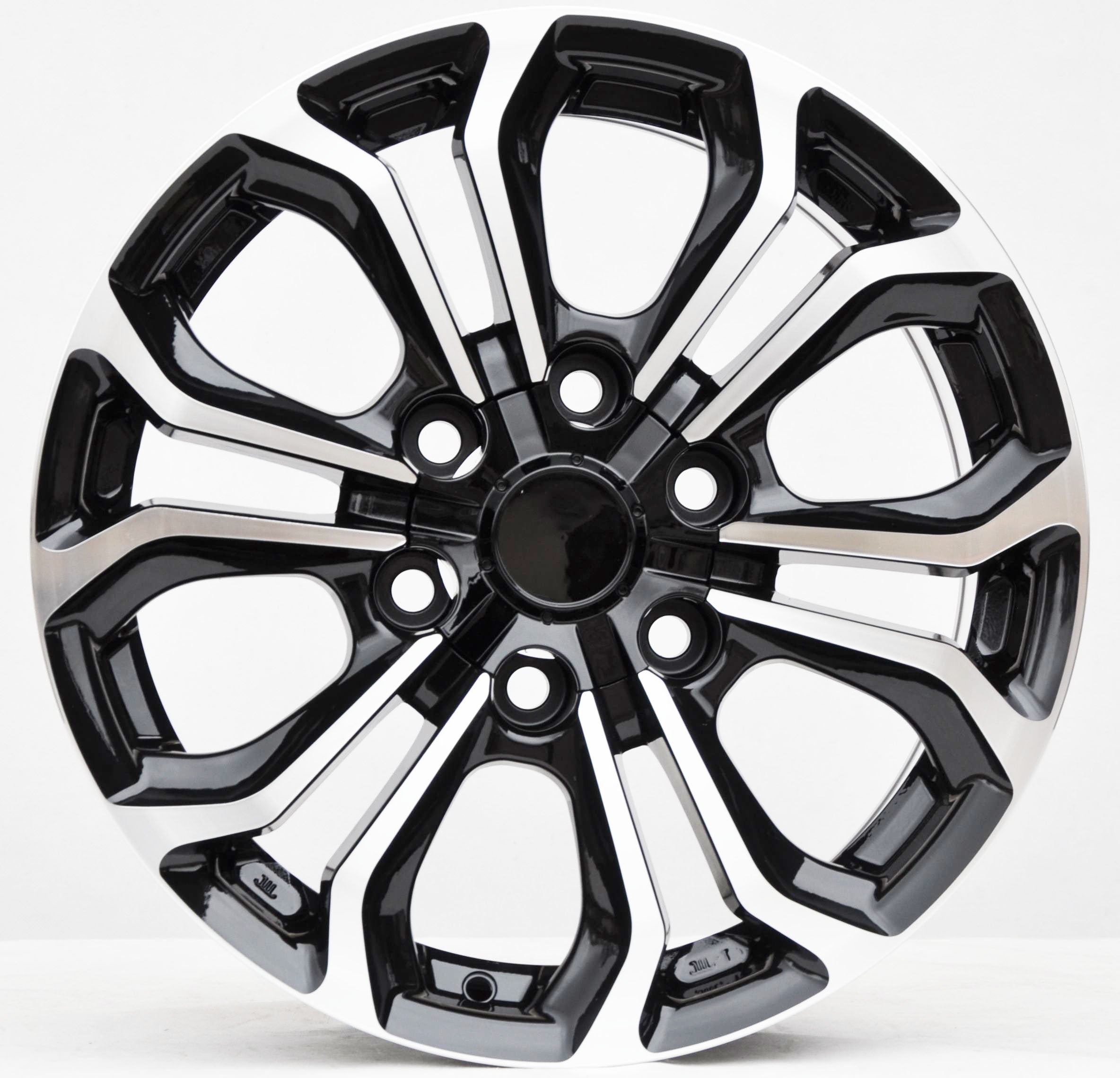 PDW 198 Alufælge 17" 6x139.7 ET25 – Poleret/sort (sæt á 4)