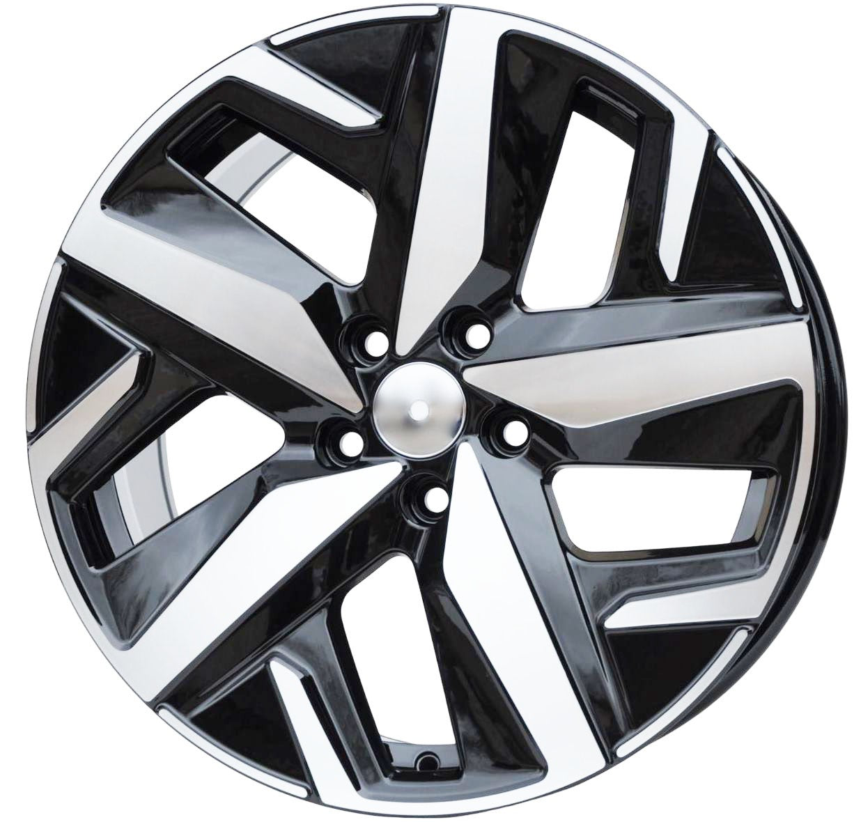 PDW FBX236 Alufælge 18" 5x112 ET45 – Poleret/sort (sæt á 4)