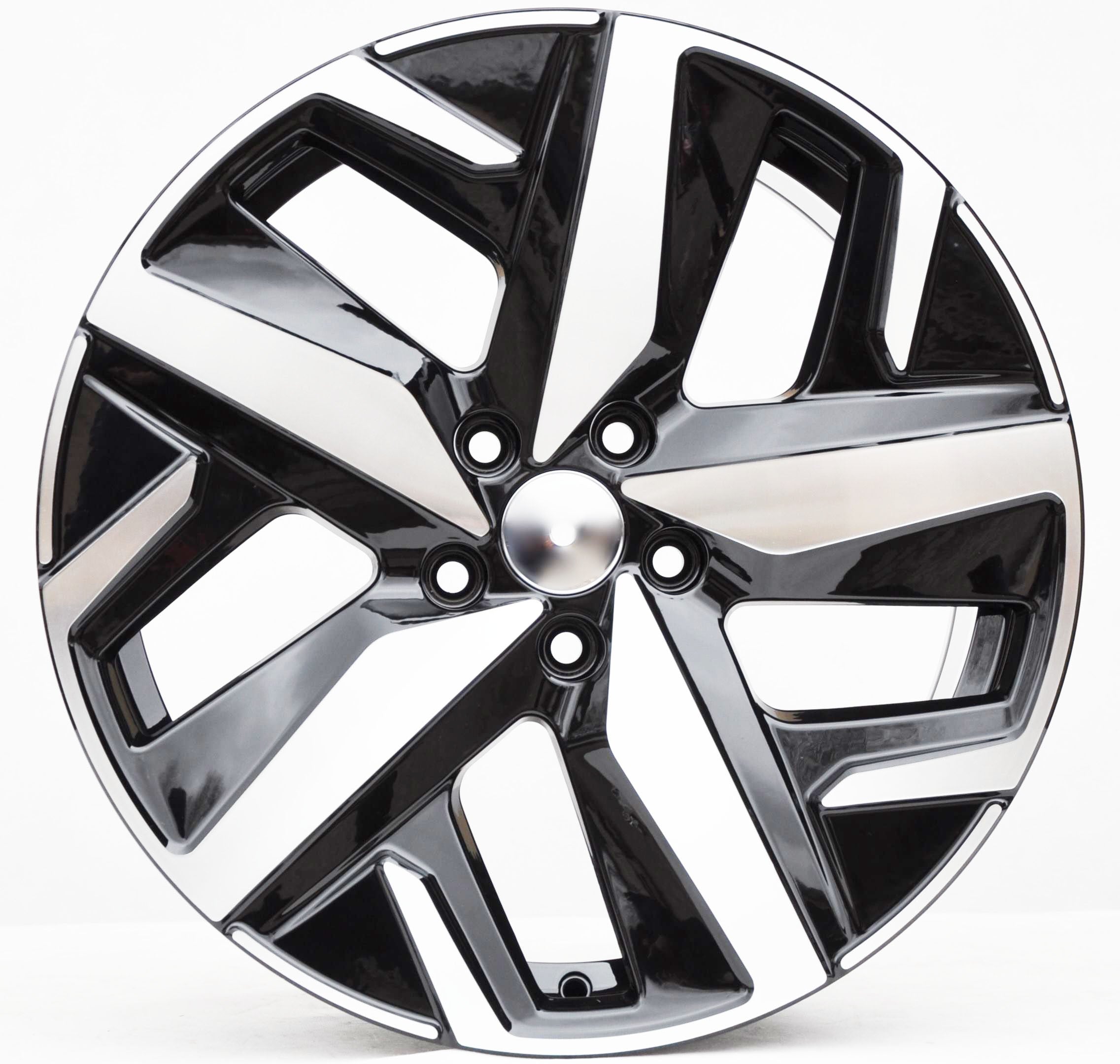 PDW FBX236 Alufælge 18" 5x112 ET45 – Poleret/sort (sæt á 4)