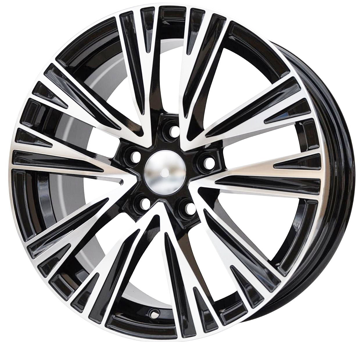 PDW 1424/FBX045 Alufælge 16" 5x112 ET40 – Poleret/sort (sæt á 4)