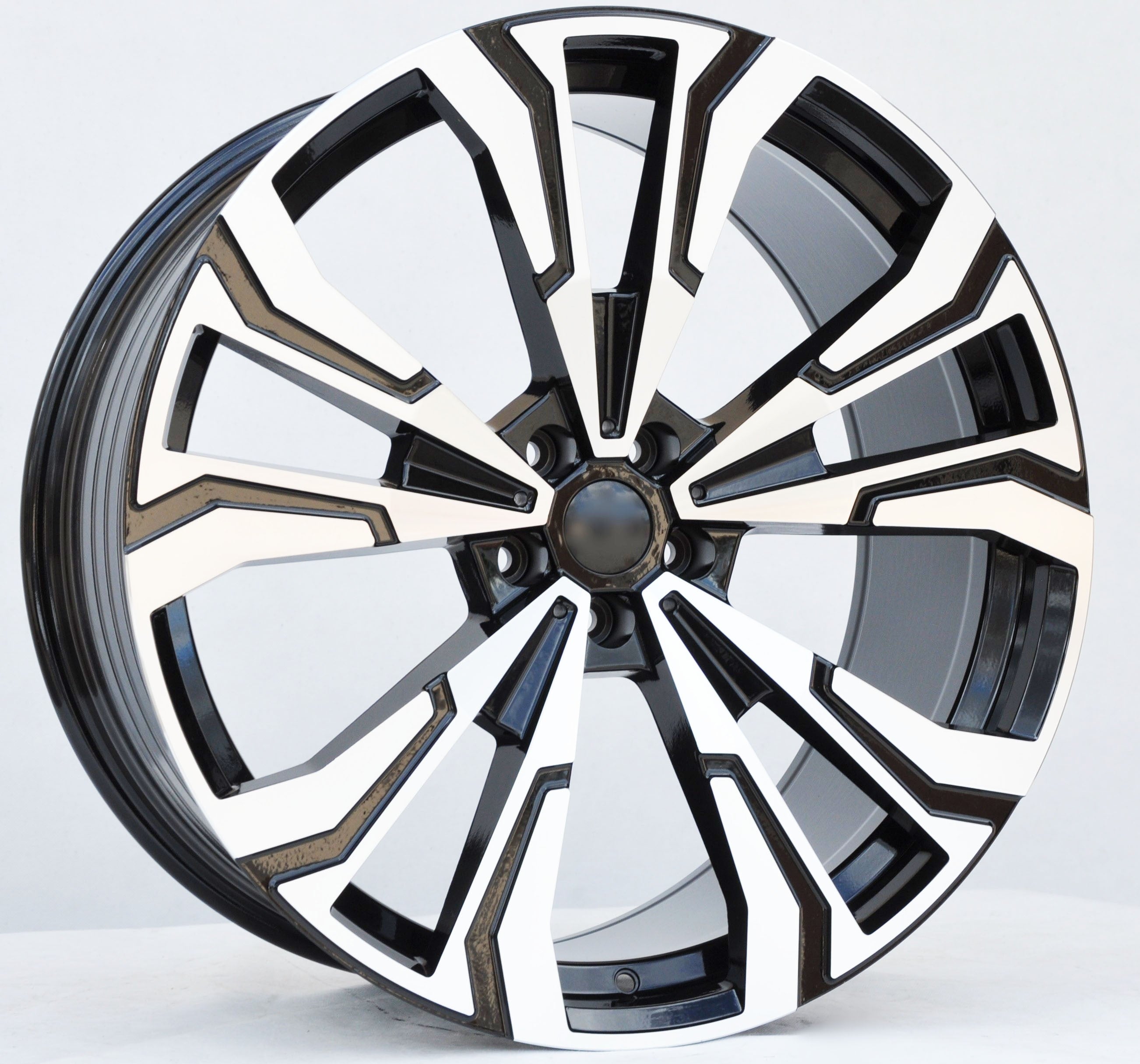PDW FBX307 Alufælge 22" 5x112 ET32 – Poleret/sort (sæt á 4)