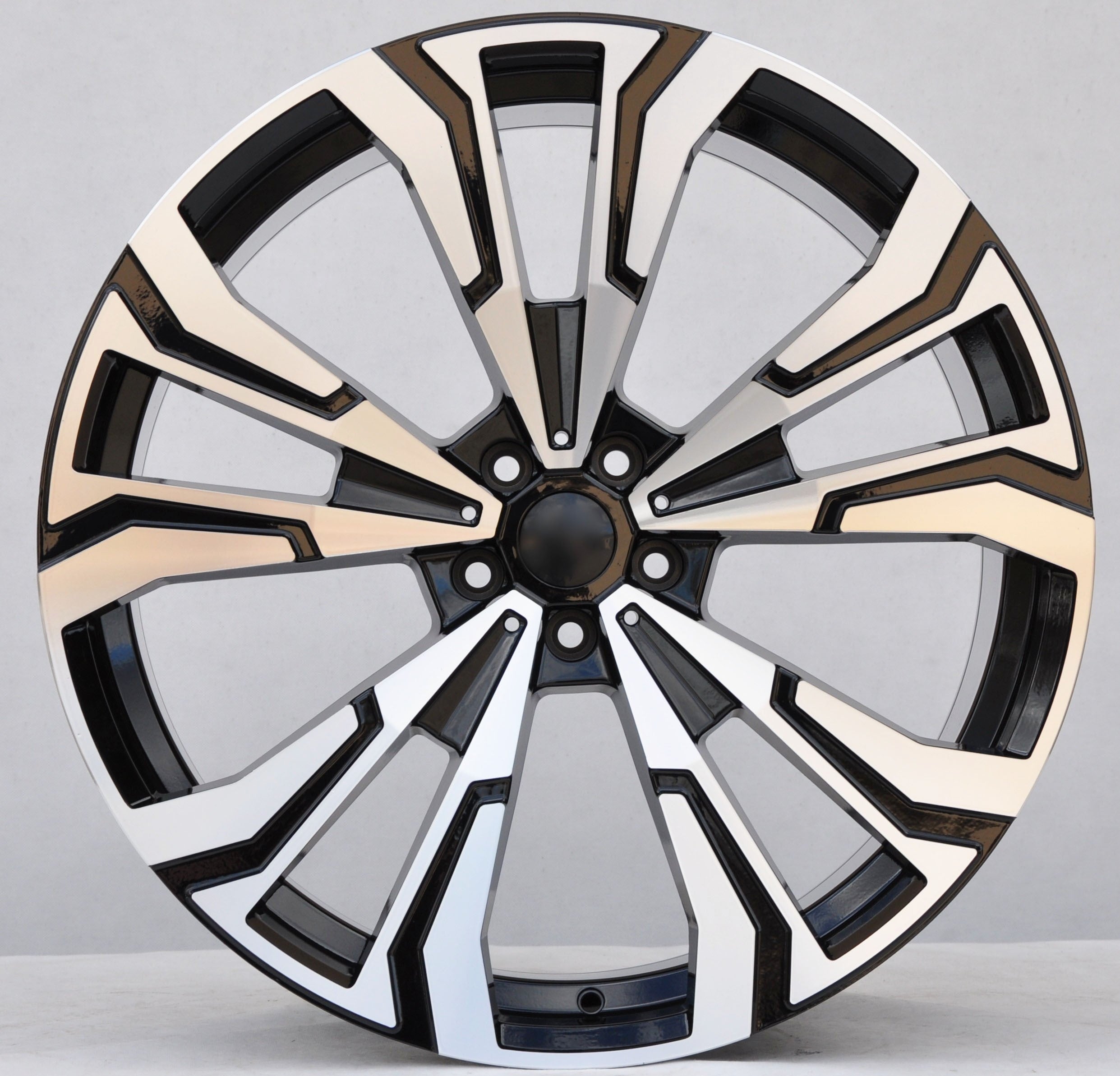 PDW FBX307 Alufælge 22" 5x112 ET32 – Poleret/sort (sæt á 4)