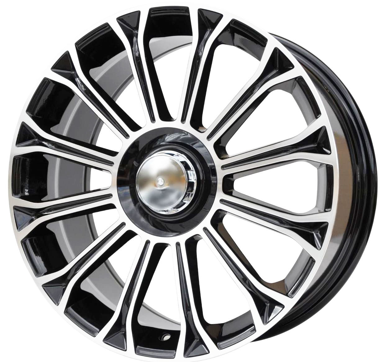 PDW FBX003 Alufælge 18" 5x112 ET35 – Poleret/sort (sæt á 4)