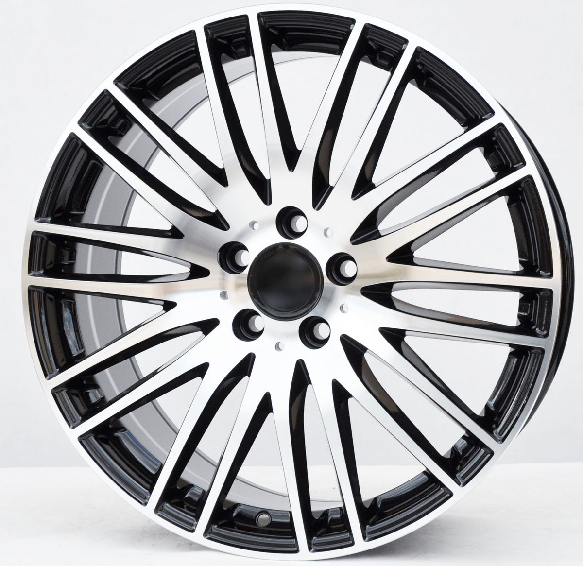 PDW FBX244 Alufælge 19" 5x112 ET32 – Poleret/sort (sæt á 4)