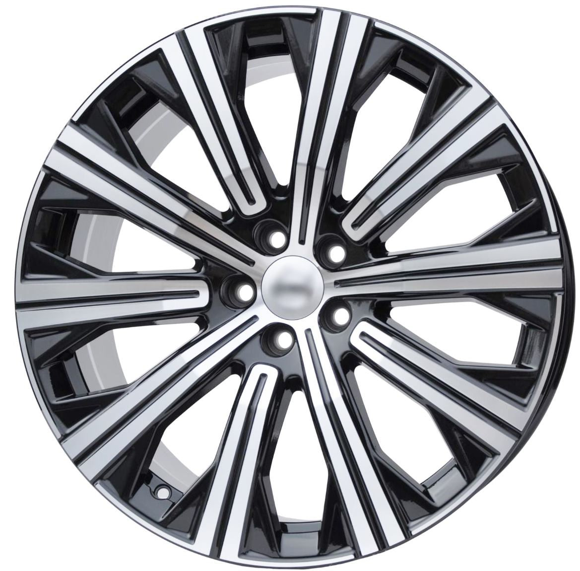 PDW 0054 Alufælge 20" 5x108 ET39 – Poleret/sort (sæt á 4)