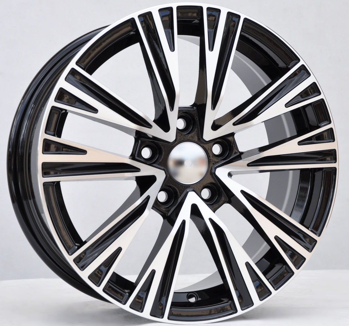 PDW 1424/FBX045 Alufælge 17" 5x112 ET36 – Poleret/sort (sæt á 4)