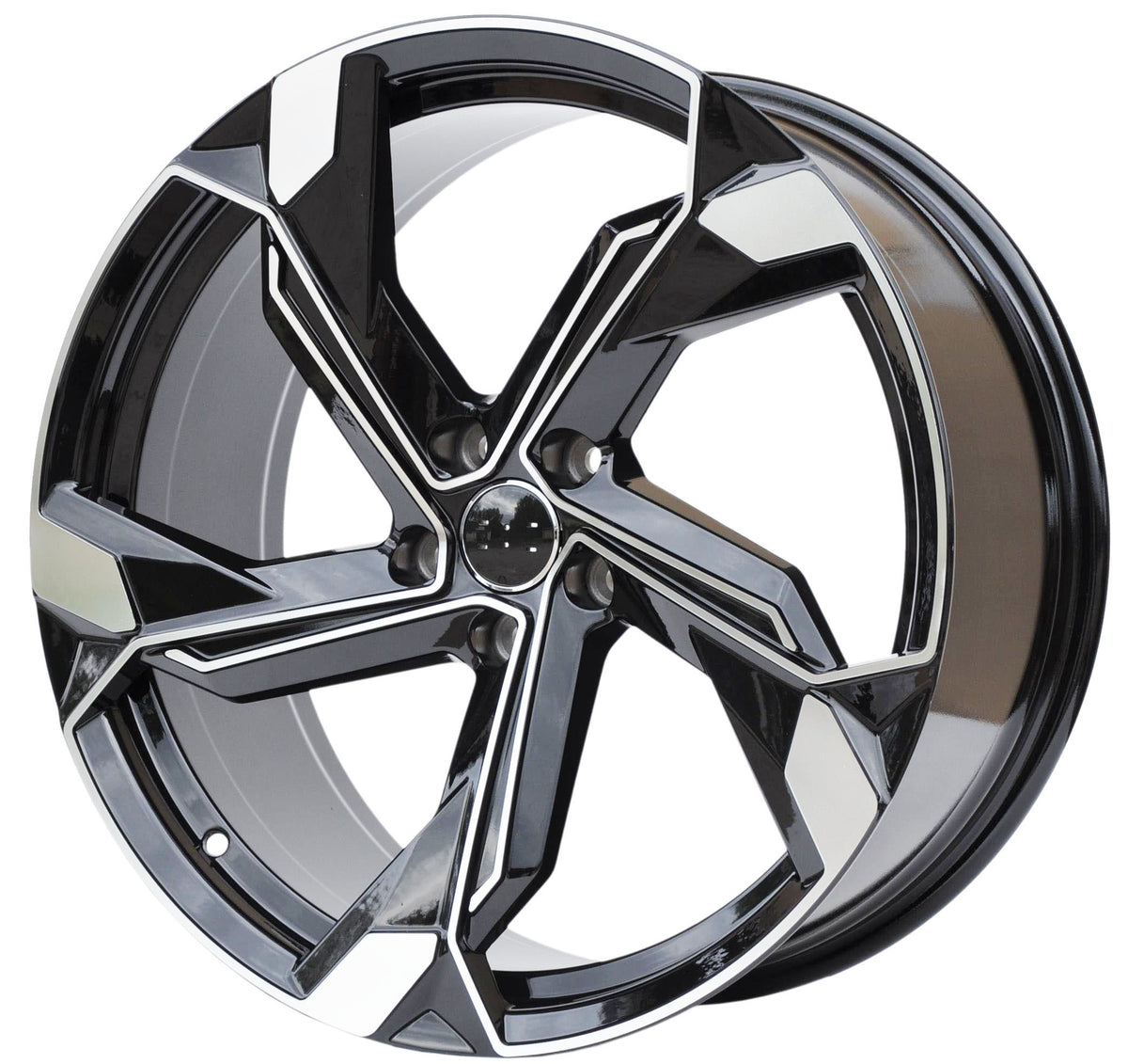 PDW 5633/1201 Alufælge 21" 9J 5x112 ET36 – Poleret/sort pulverlakeret (sæt á 4)