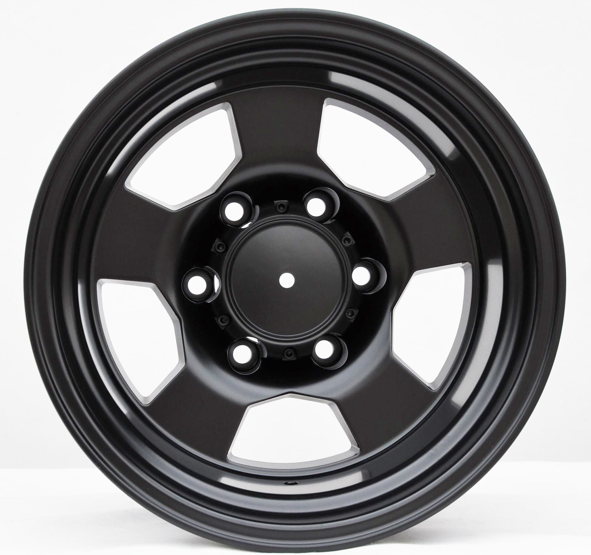 PDW 472BM Alufælge 15" 6x139.7 ET-52 – Poleret/sort (sæt á 4)