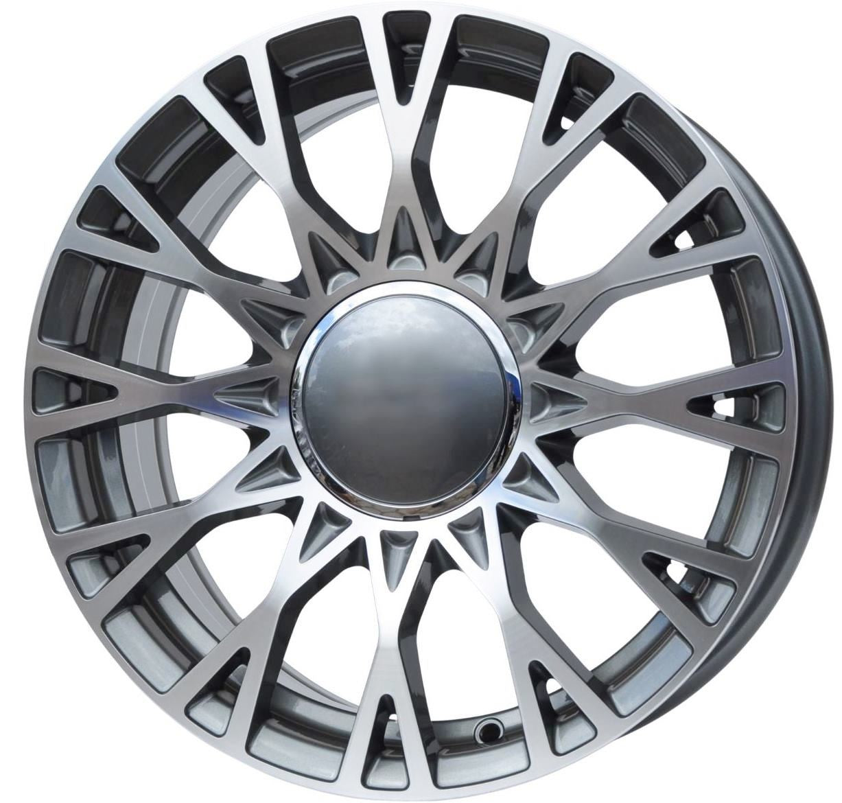 PDW 1283 Alufælge 16" 4x98 ET35 – Poleret/grafit (sæt á 4)