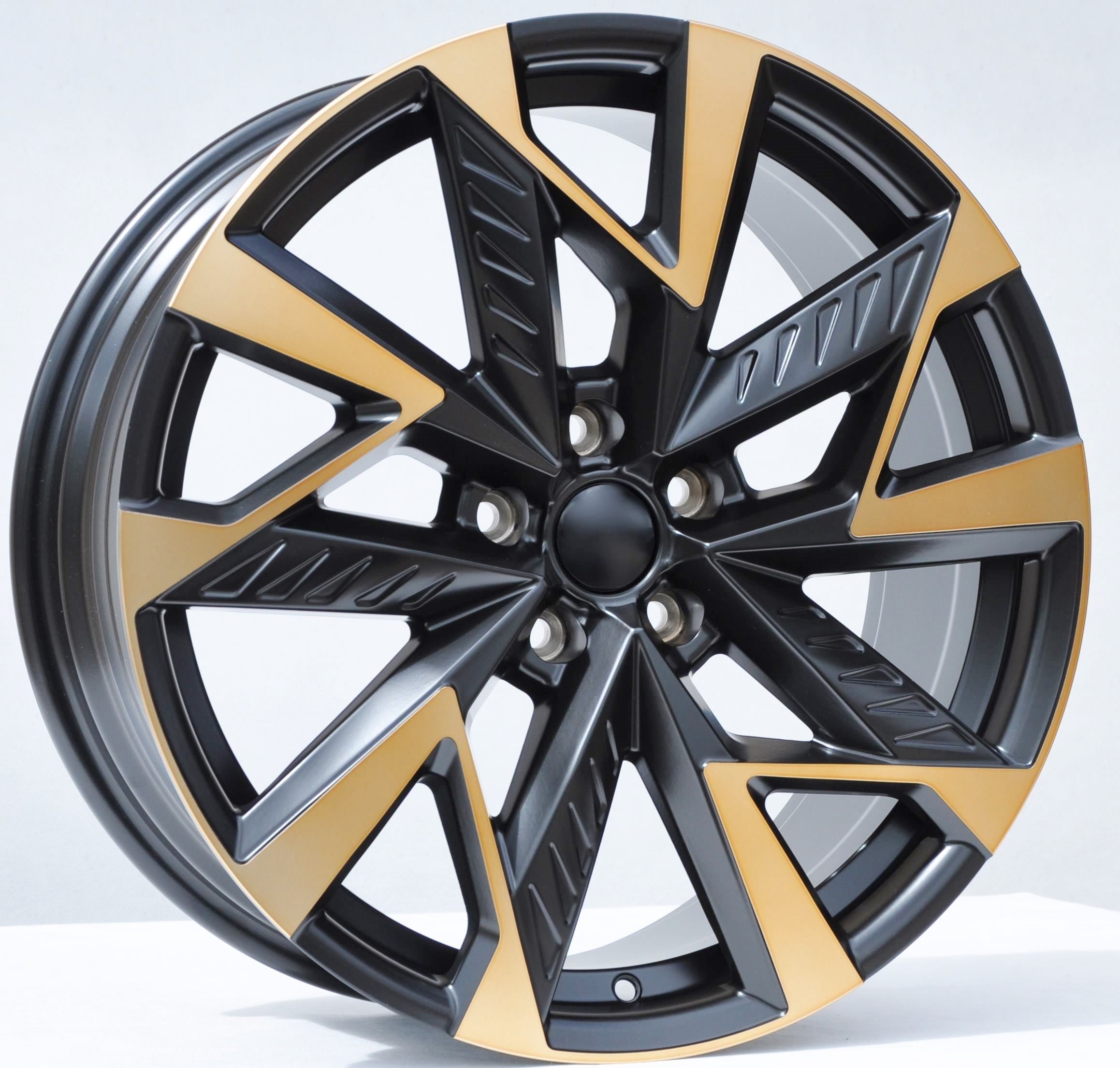 PDW 0443 Alufælge 19" 5x112 ET40 – Sort/półmatowy miedziany (sæt á 4)