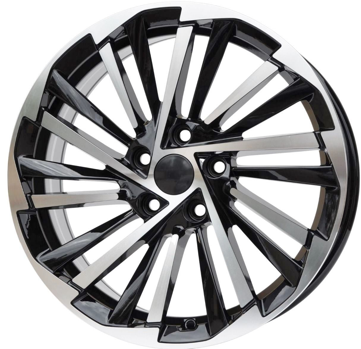 PDW FBX261 Alufælge 17" 5x112 ET40 – Poleret/sort (sæt á 4)
