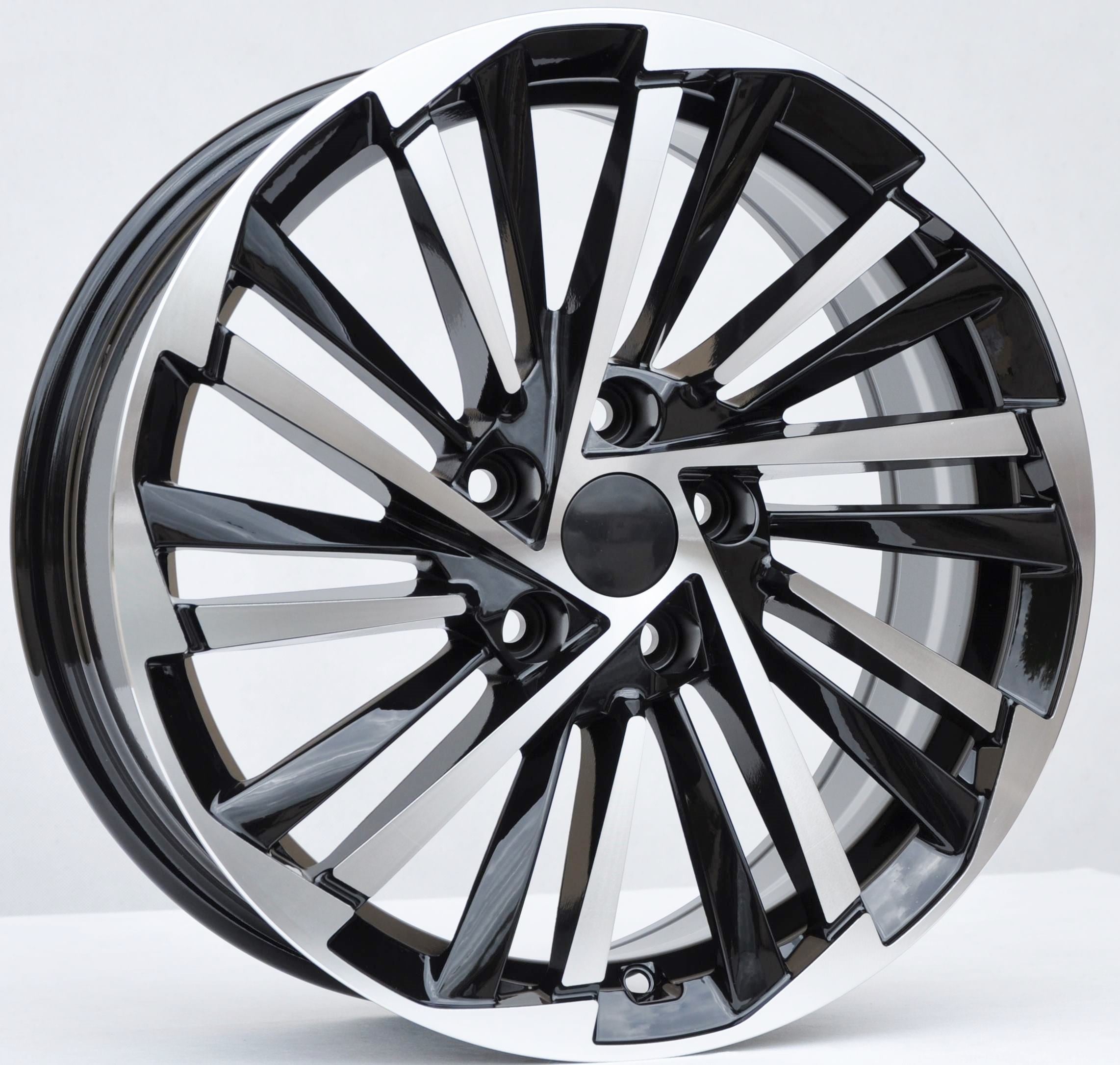 PDW FBX261 Alufælge 17" 5x112 ET40 – Poleret/sort (sæt á 4)