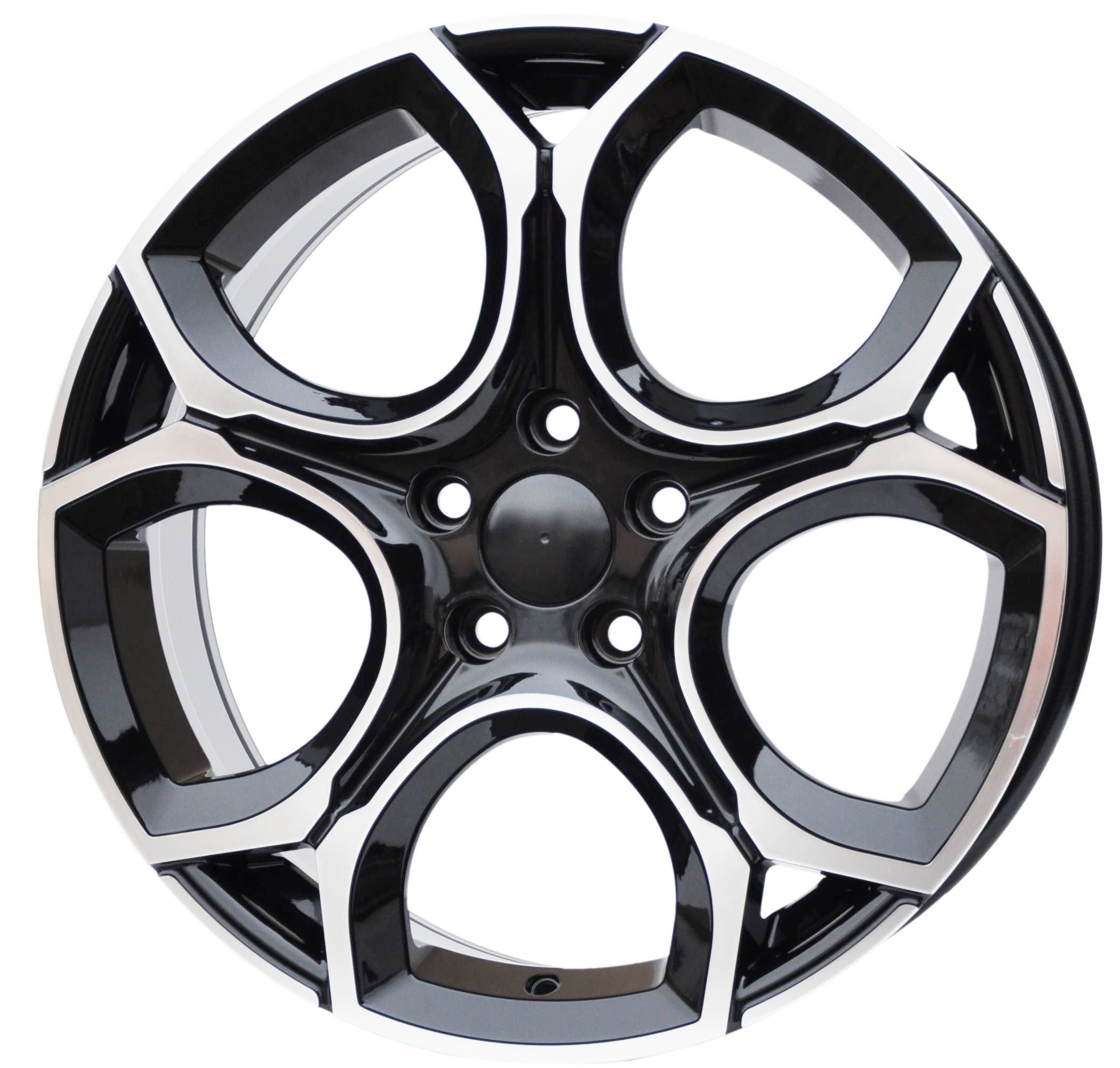 PDW 1232 Alufælge 17" 5x112 ET45 – Poleret/sort (sæt á 4)