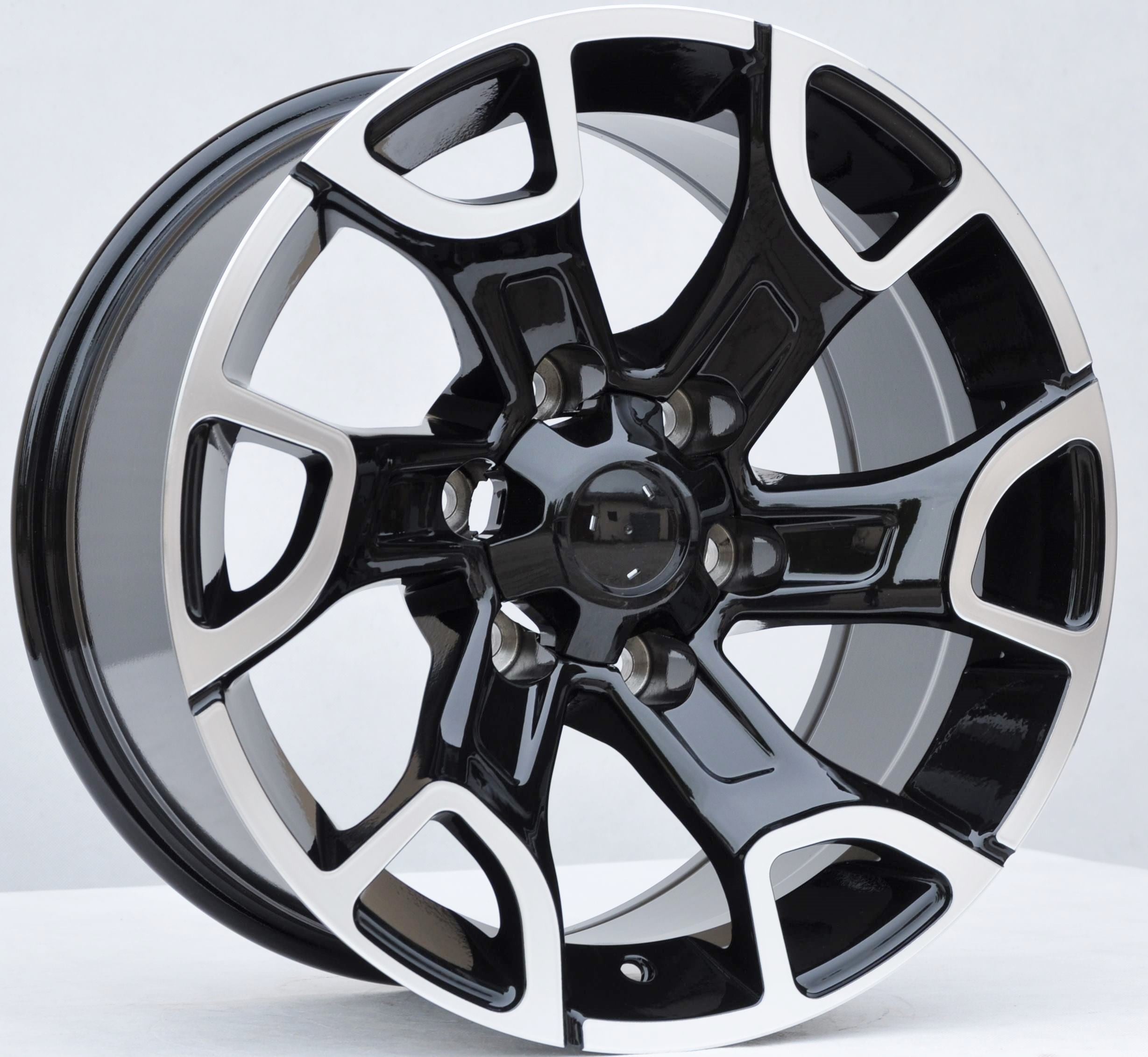 PDW 6126 Alufælge 17" 6x139.7 ET0 – Poleret/sort (sæt á 4)