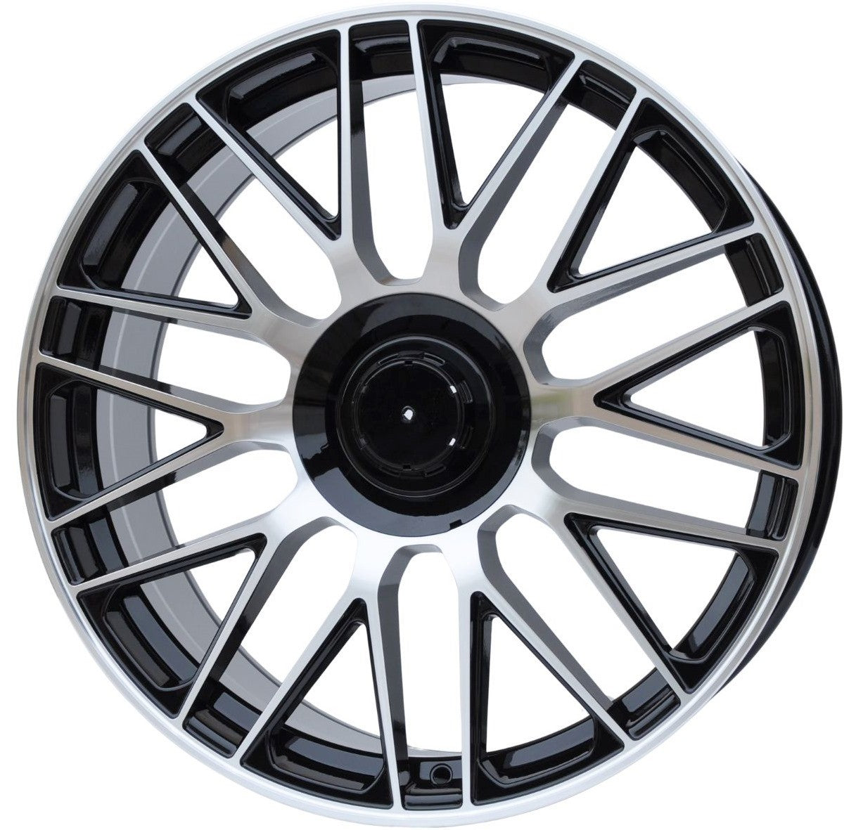 PDW y0207/FBX161 Alufælge 20" 5x112 ET40 – Poleret/sort (sæt á 4)