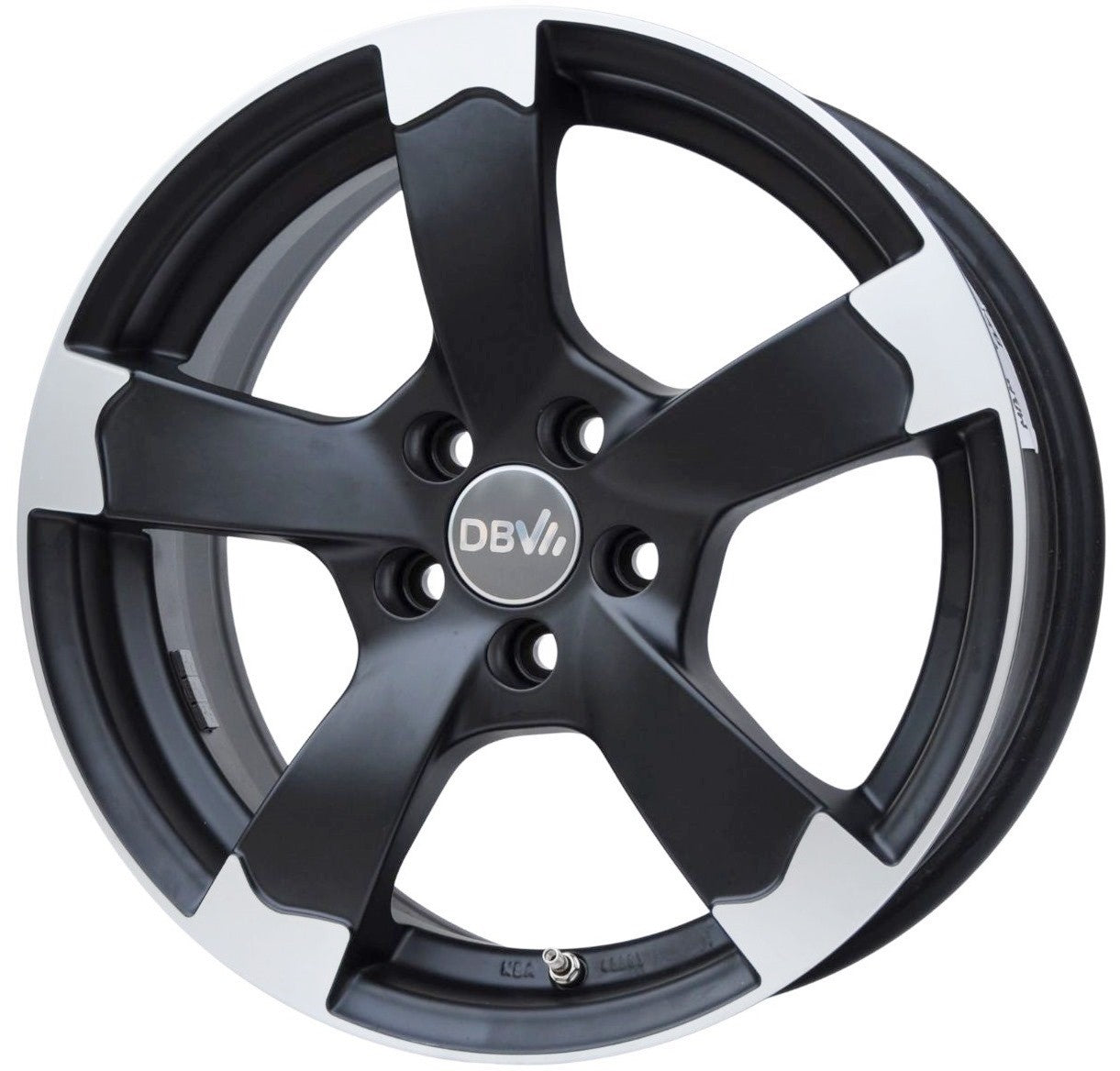 DBV cma474/kba48883 Alufælge 16" 5x100 ET38 – Poleret/sort mat (sæt á 4)