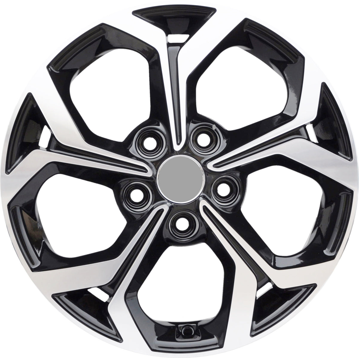 PDW 175 Alufælge 16" 6J 5x114.3 ET50 – Poleret/sort (sæt á 4)