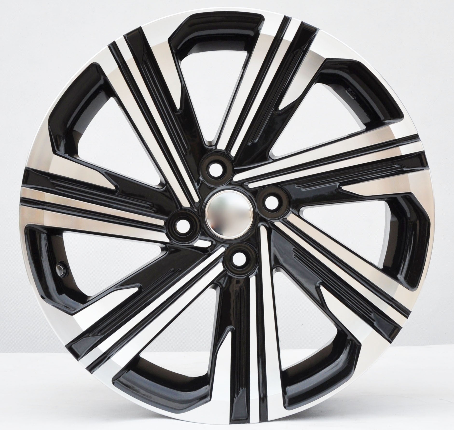 PDW 1822 Alufælge 14" 4x100 ET45 – Poleret/sort (sæt á 4)