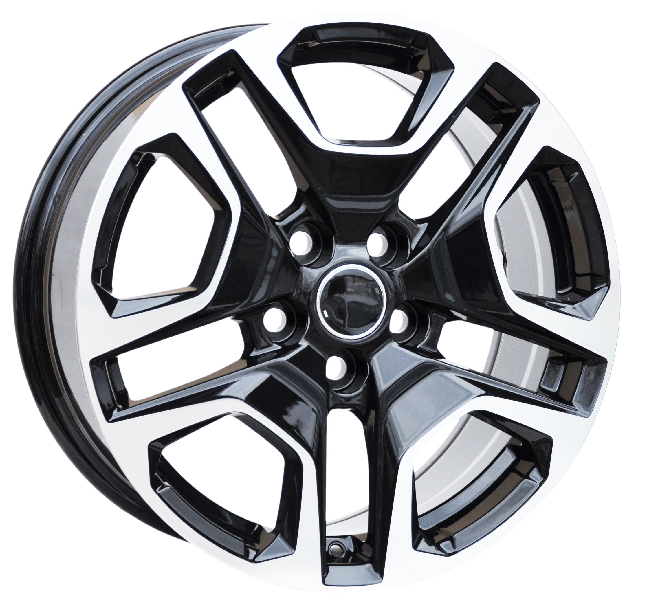 PDW 5567 Alufælge 17" 5x114.3 ET35 – Poleret/sort (sæt á 4)