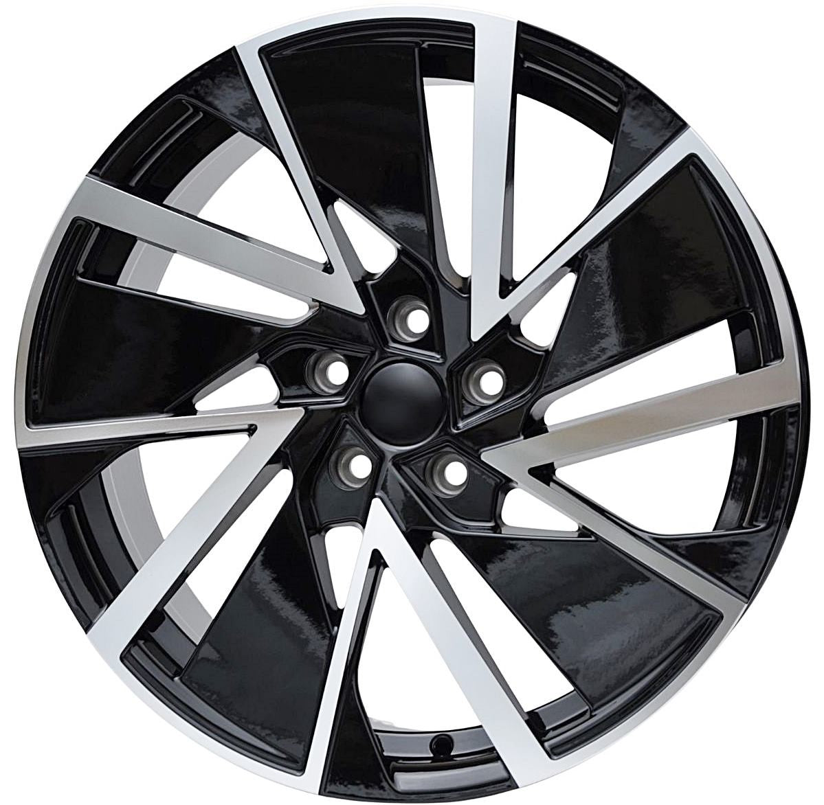 PDW 0445 Alufælge 19" 5x112 ET45 – Poleret/sort/miedziany półmat (sæt á 4)