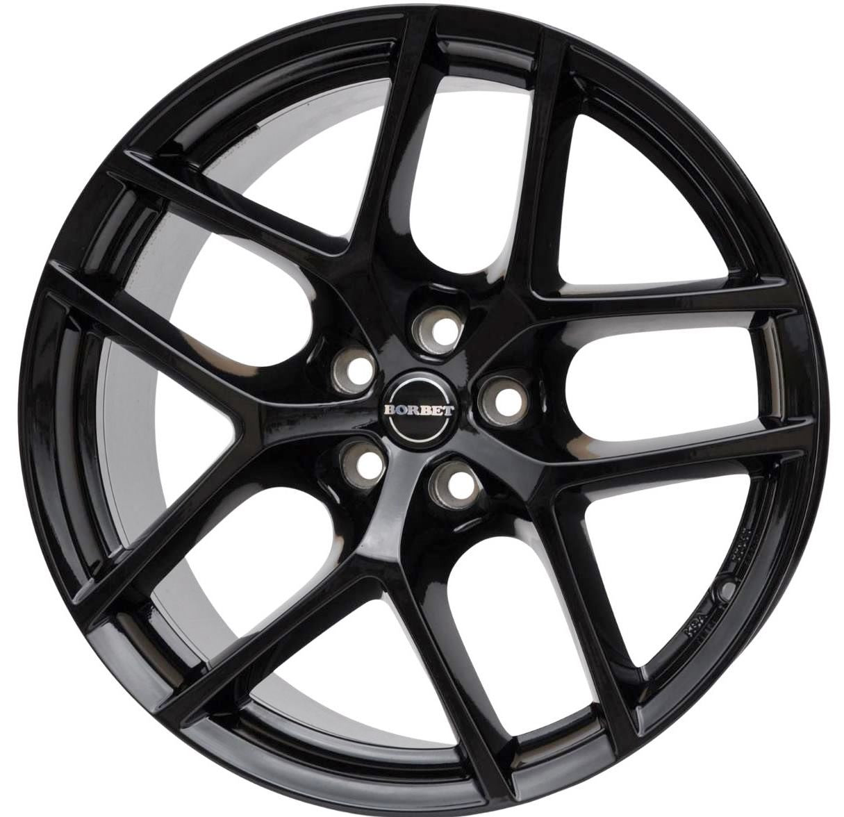 Borbet 555/kba55056 Alufælge 20" 5x114.3 ET45 – Sort (sæt á 4)