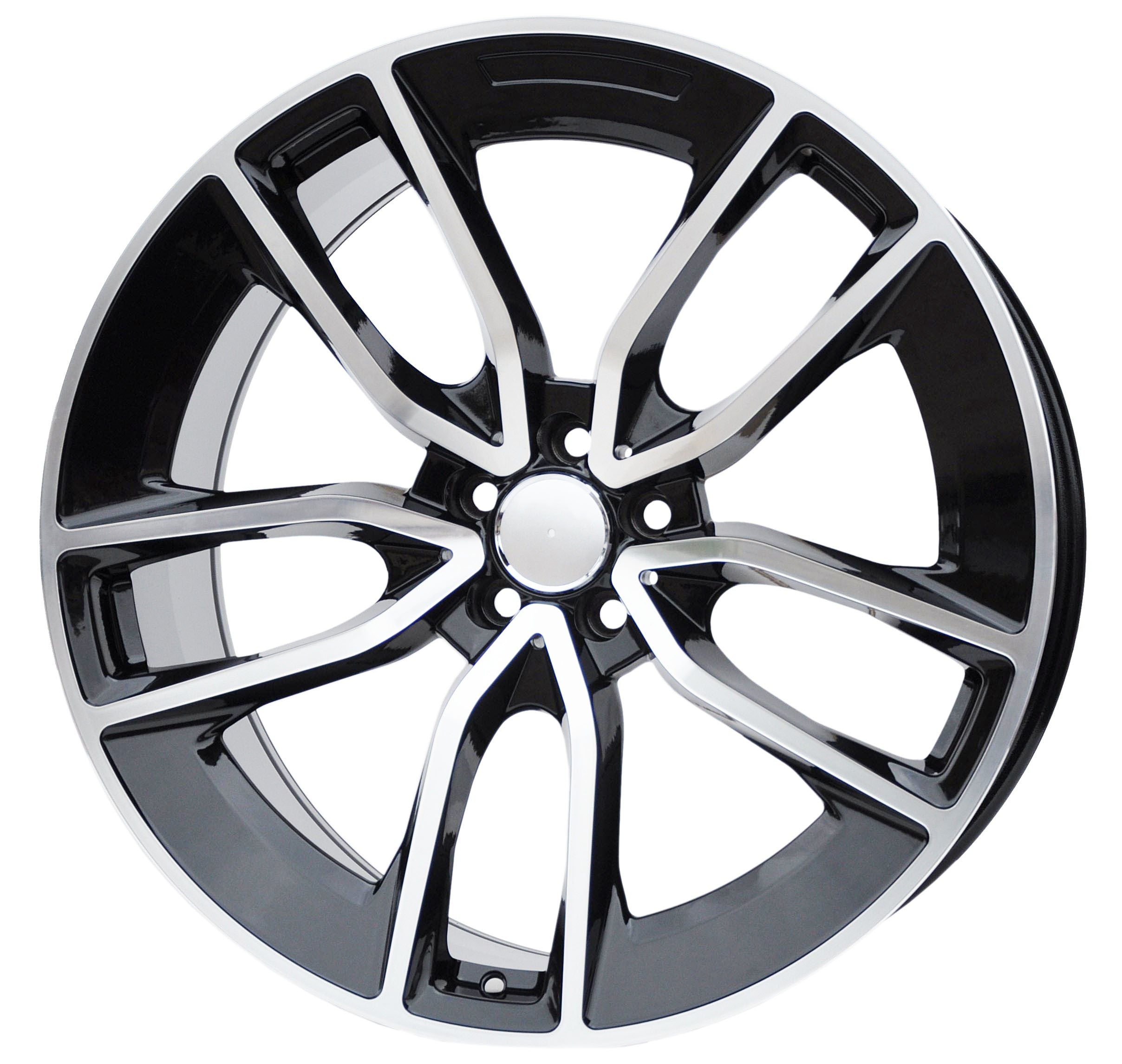 PDW 5949 Alufælge 22" 5x112 ET45 – Poleret/sort (sæt á 4)