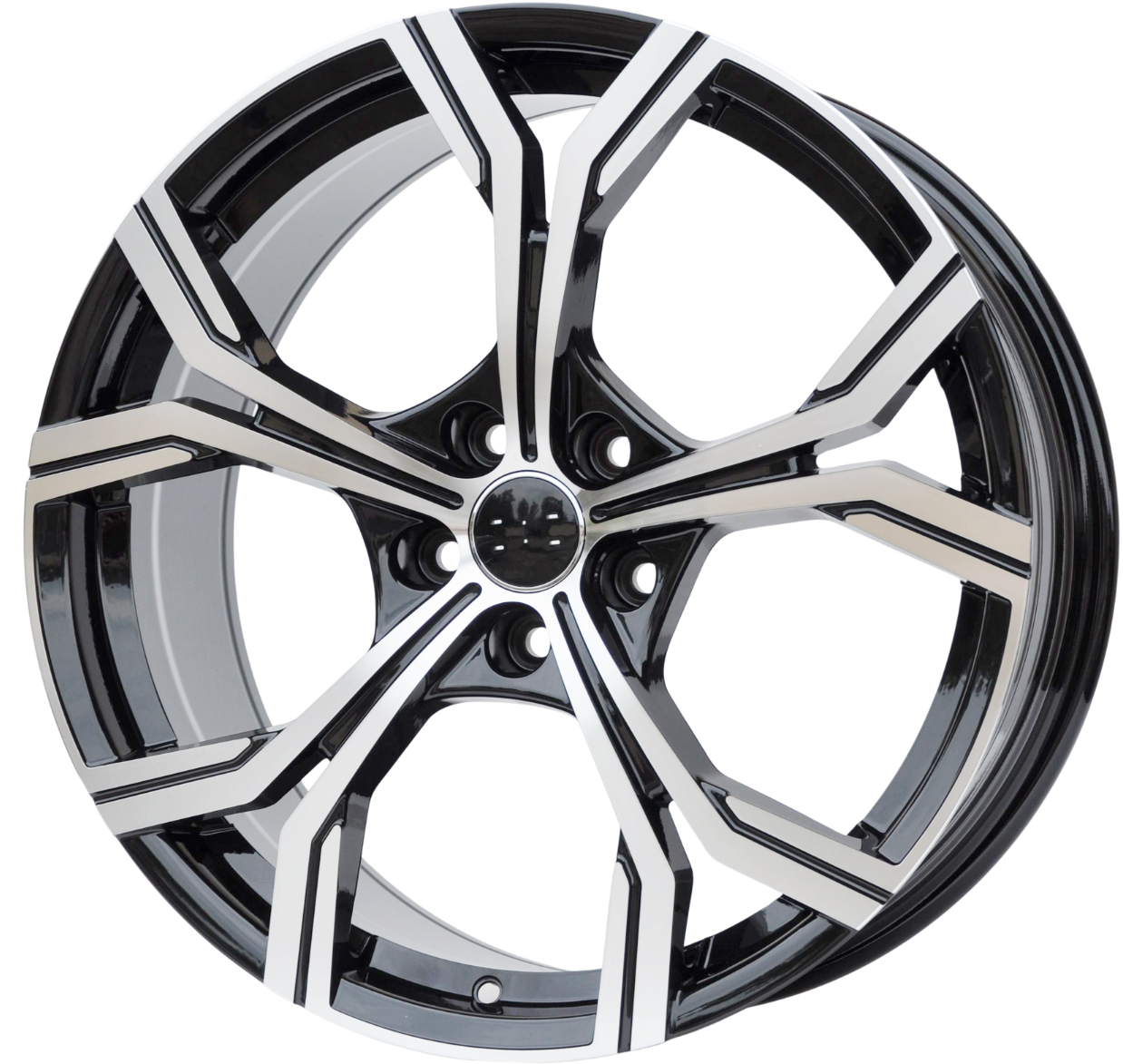 PDW FBX201 Alufælge 20" 5x112 ET35 – Poleret/sort (sæt á 4)