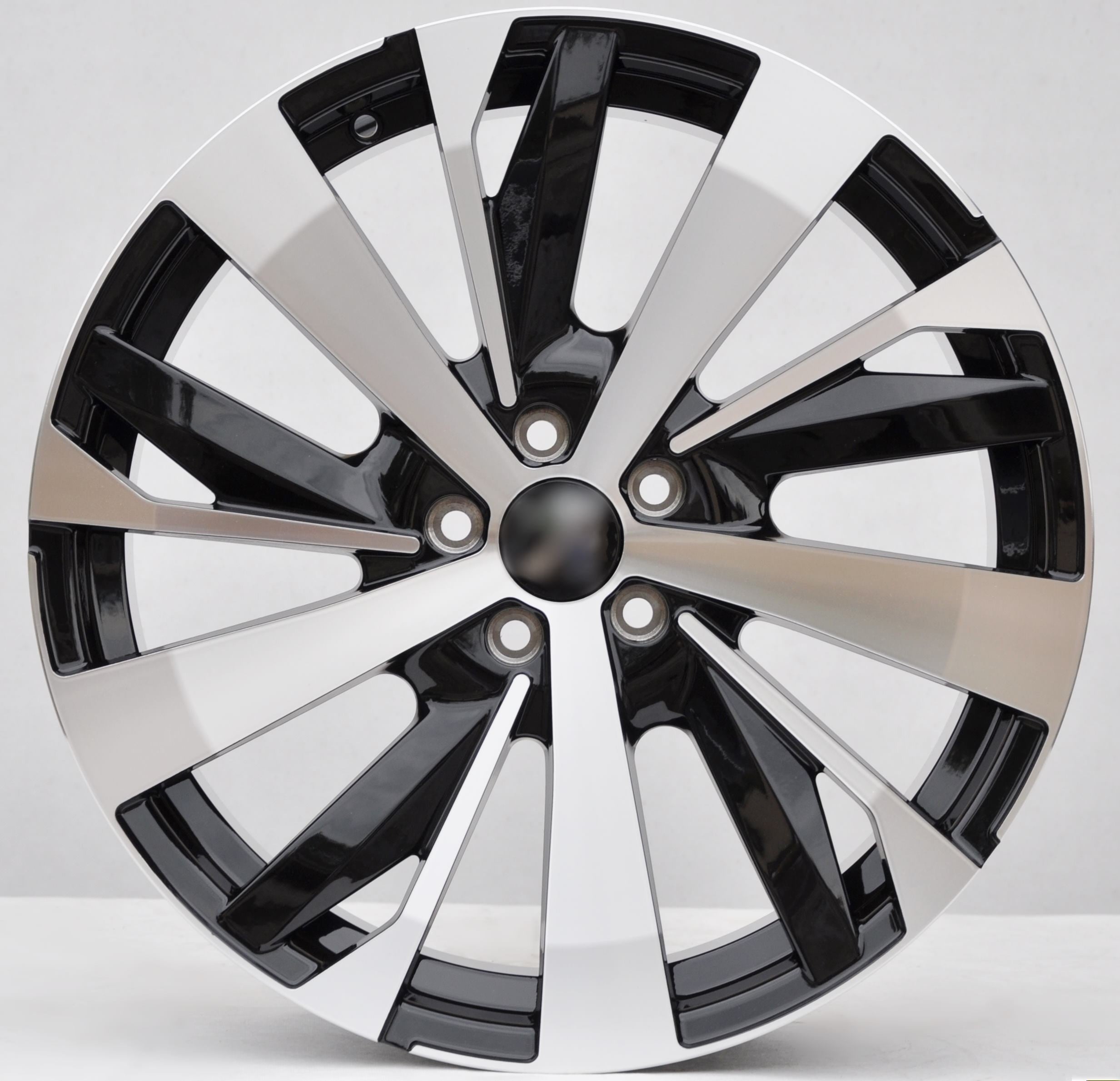 PDW 0449 Alufælge 19" 5x108 ET42 – Poleret/sort (sæt á 4)