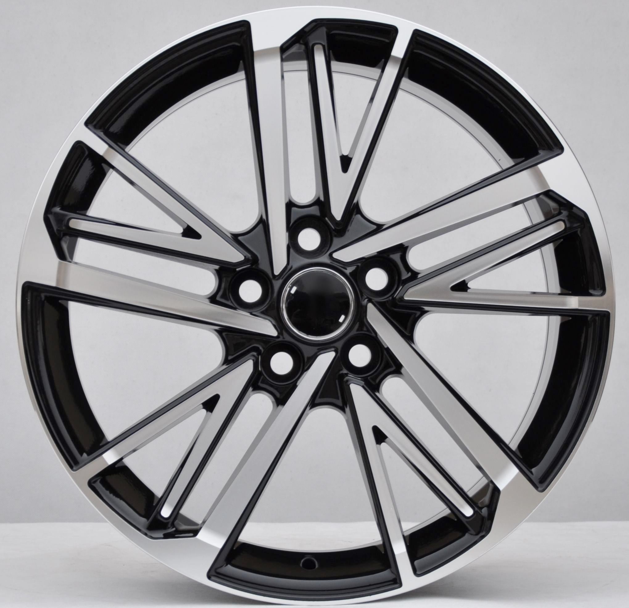 PDW FBX255 Alufælge 17" 5x114.3 ET40 – Poleret/sort (sæt á 4)