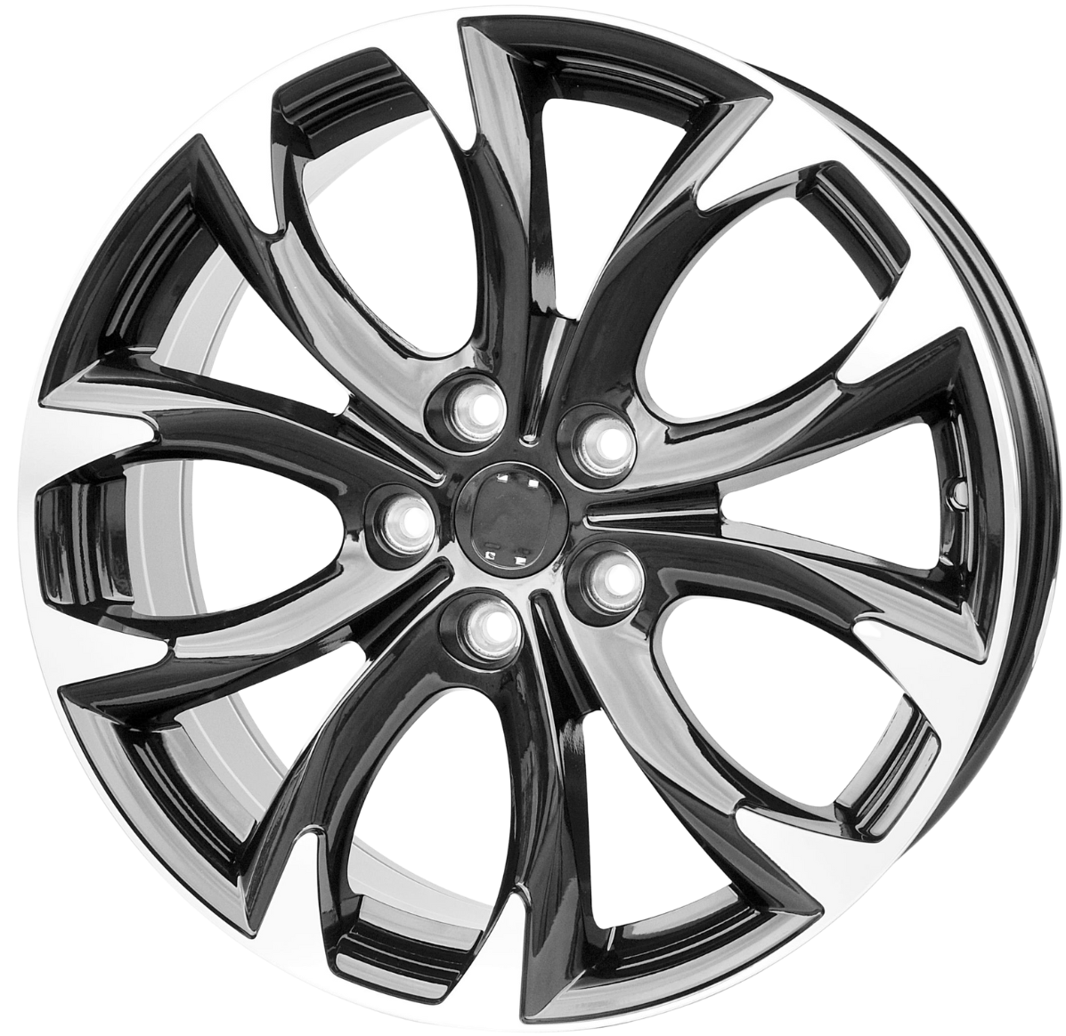 PDW 1470 Alufælge 18" 5x114.3 ET50 – Poleret/sort (sæt á 4)