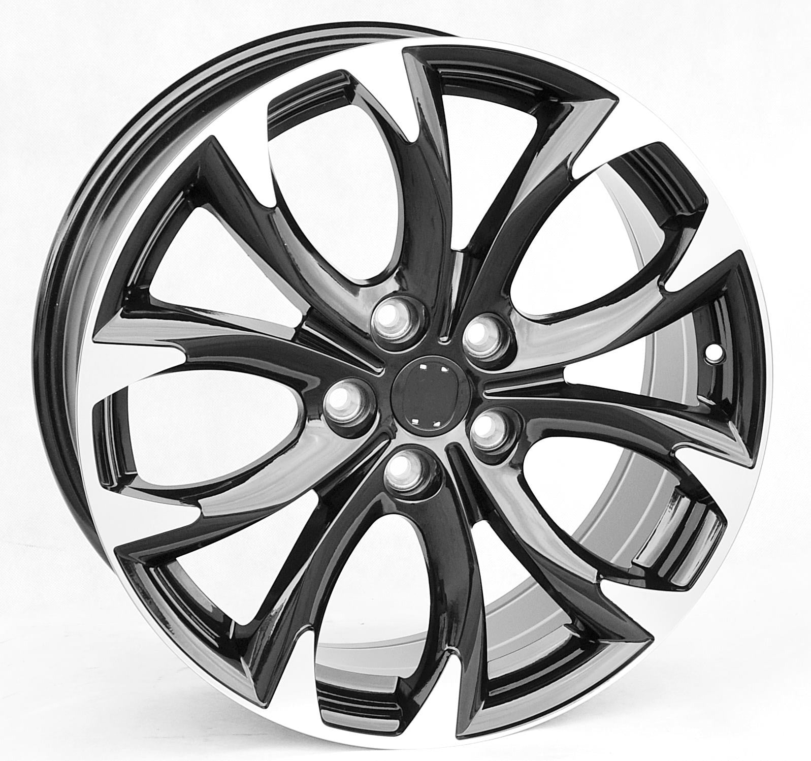 PDW 1470 Alufælge 18" 5x114.3 ET50 – Poleret/sort (sæt á 4)