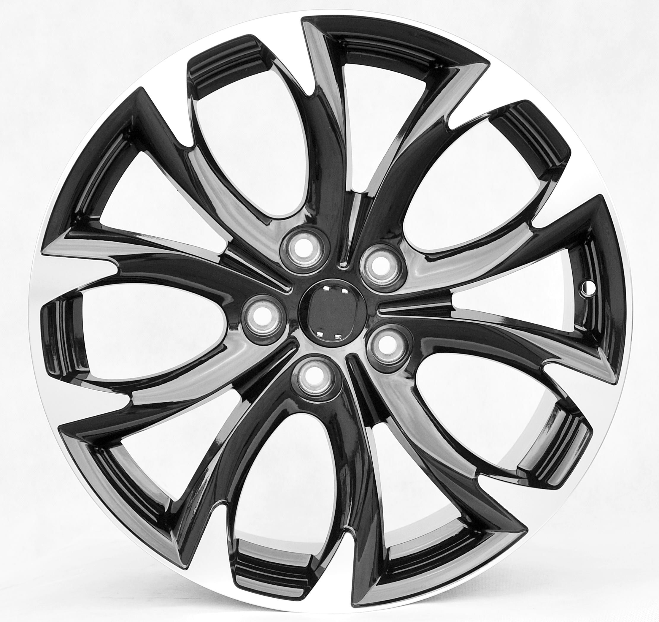 PDW 1470 Alufælge 18" 5x114.3 ET50 – Poleret/sort (sæt á 4)