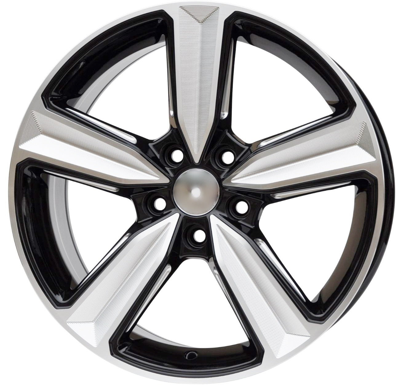 PDW 5470/057 Alufælge 17" 5x112 ET35 – Poleret/sort (sæt á 4)